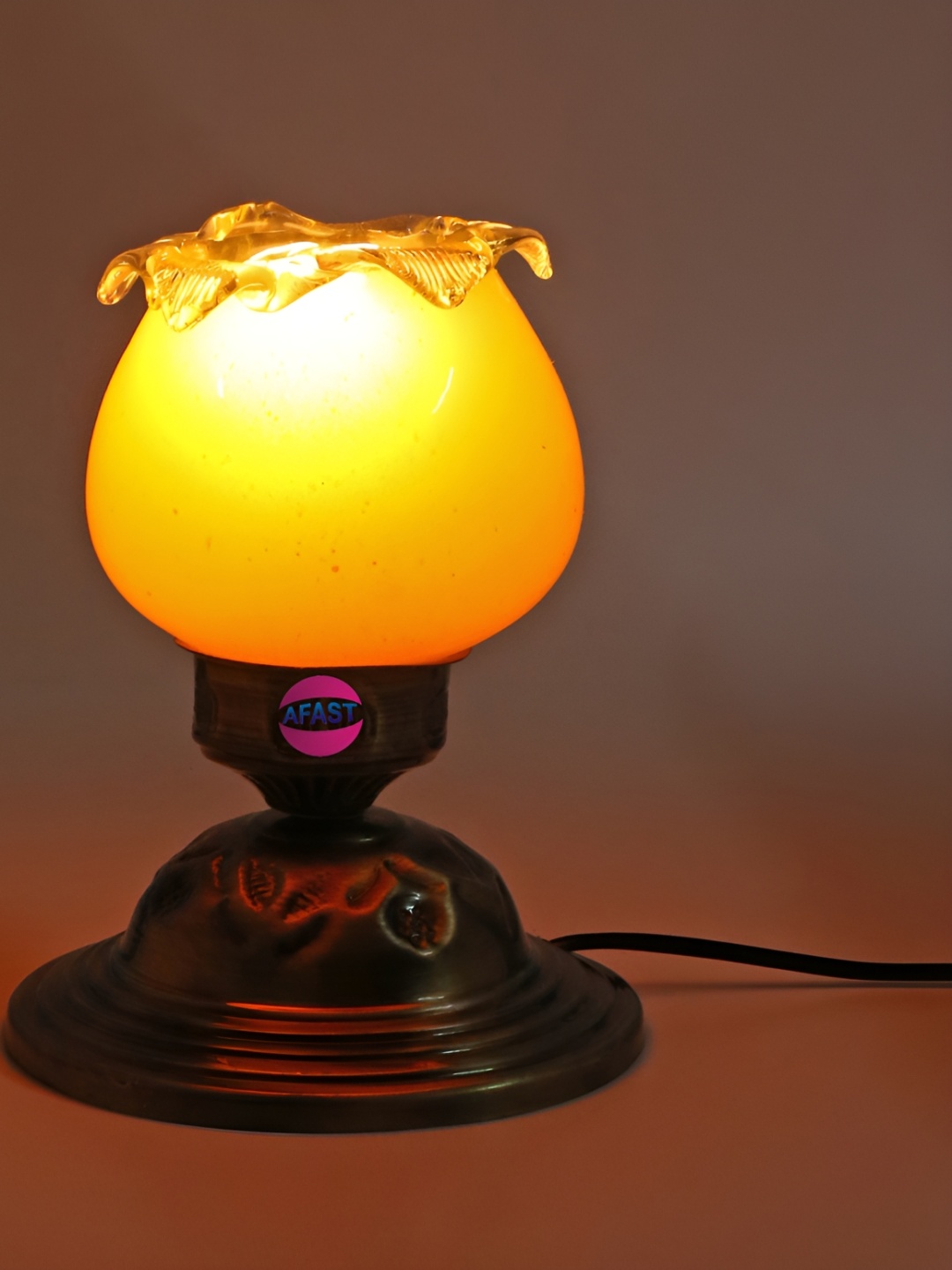 

Afast Orange Glass Table Lamp with Adjustable Cord