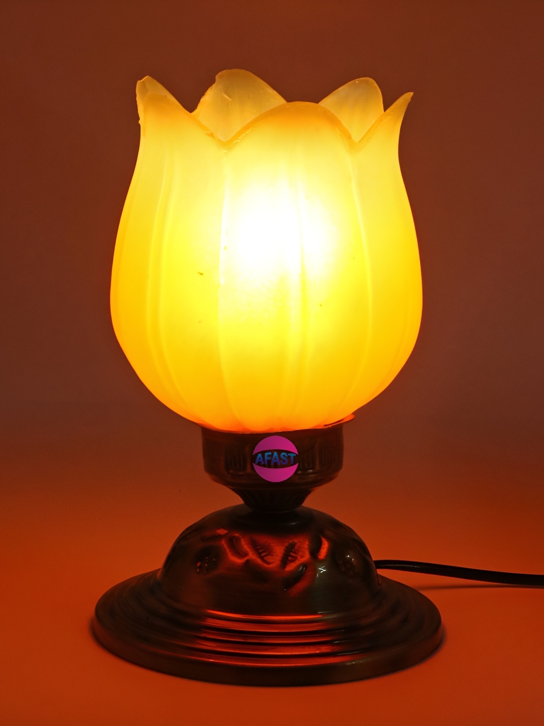 

Afast Orange Glass Table Lamp with Adjustable Cord