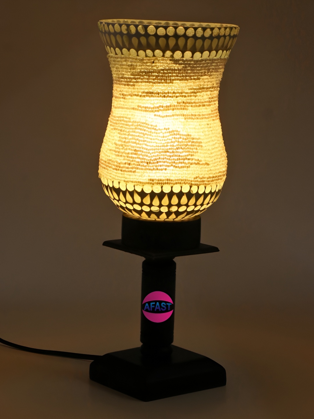 

Afast White Glass Table Lamp with Adjustable Cord