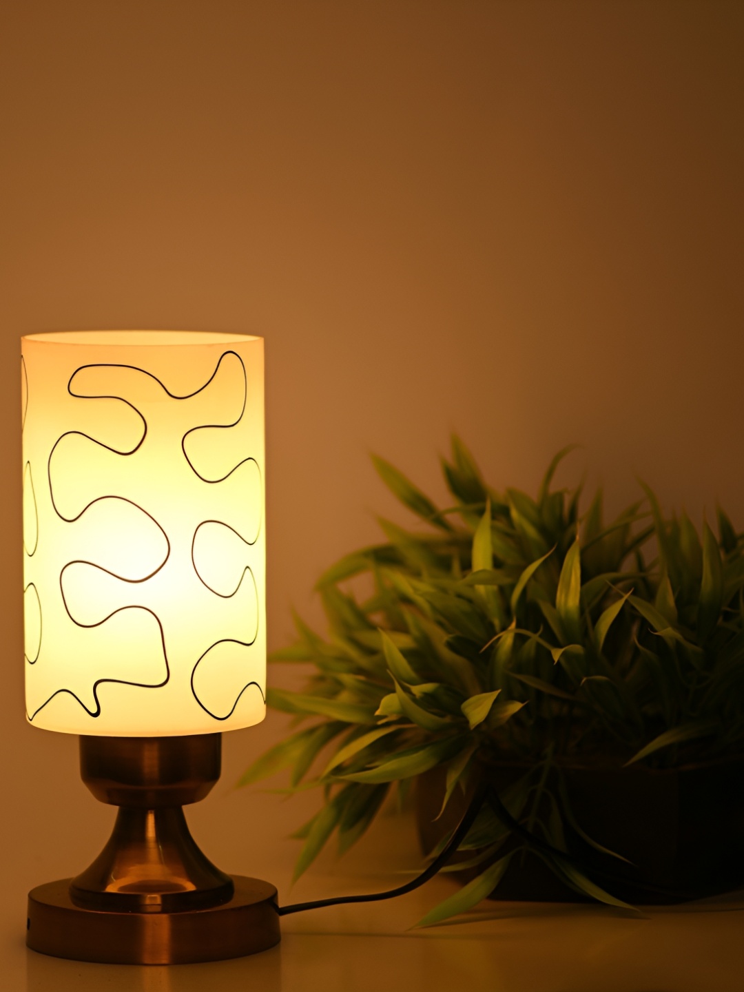 

Afast White Glass Table Lamp with Adjustable Cord
