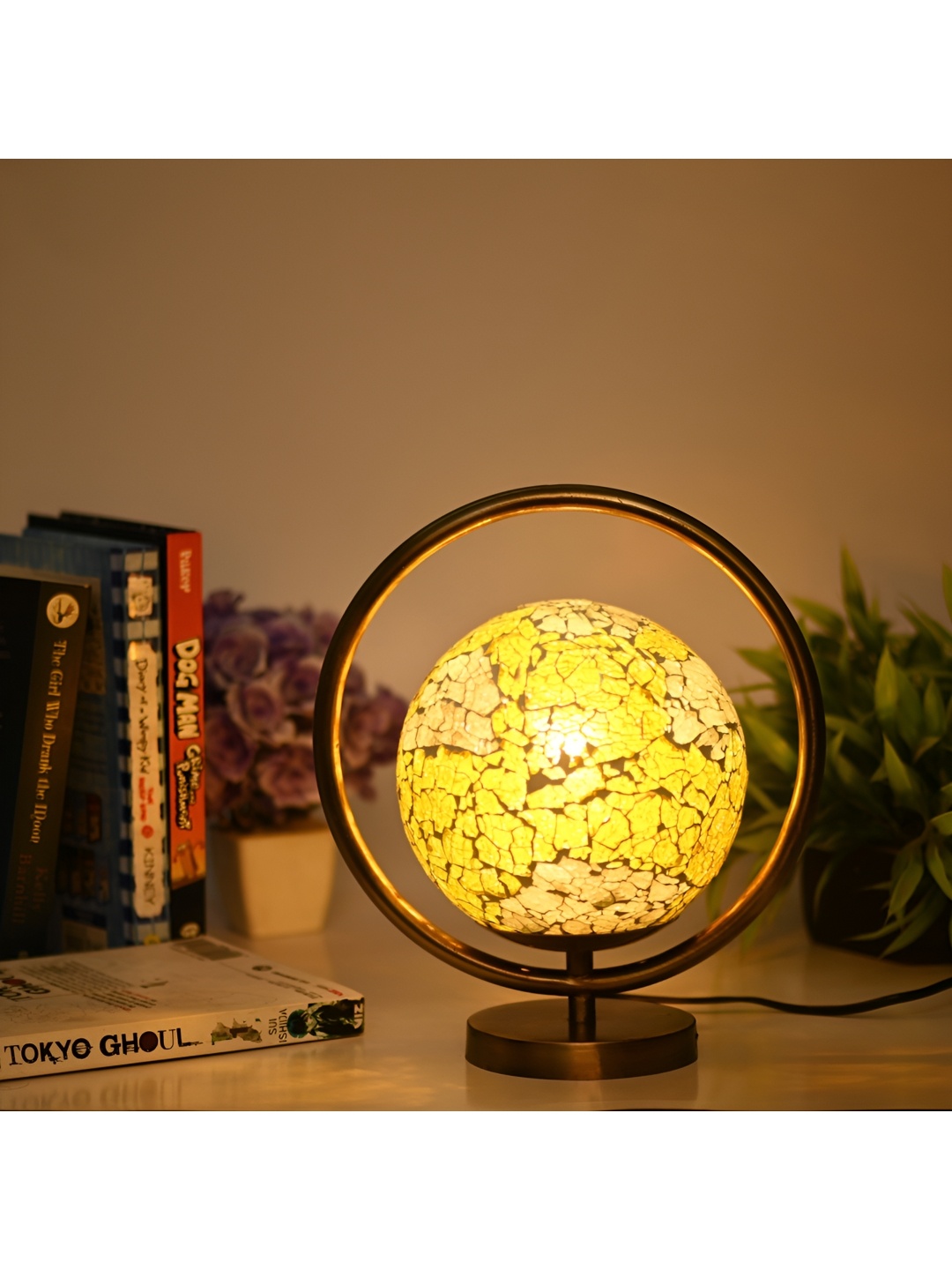 

Afast White Glass Table Lamp with Adjustable Cord