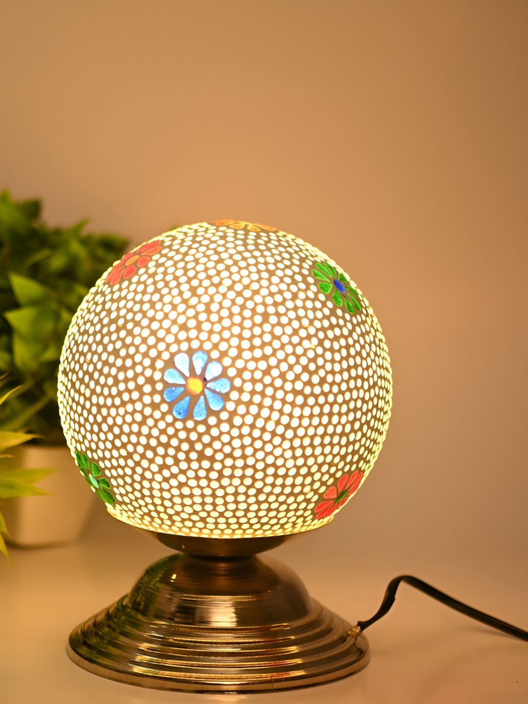 

Afast White Glass Table Lamp with Adjustable Cord