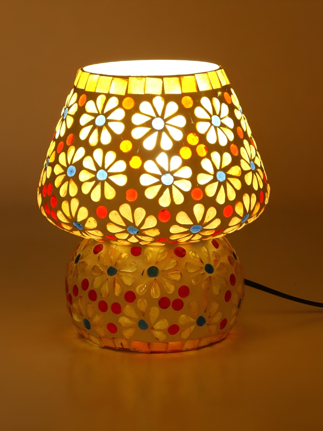 

Afast White & Pink Glass Table Lamp with Adjustable Cord