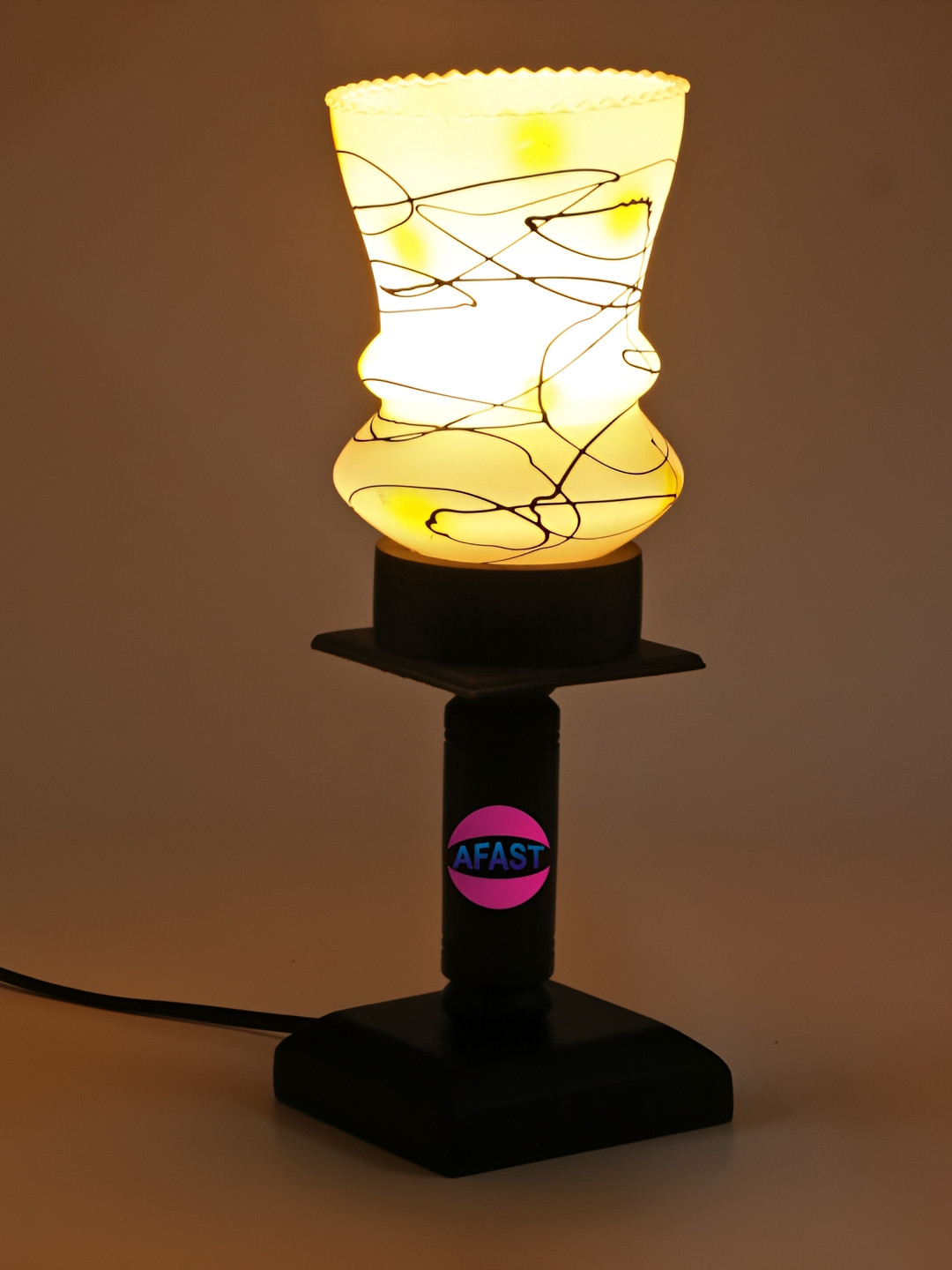 

Afast White Glass Table Lamp with Adjustable Cord