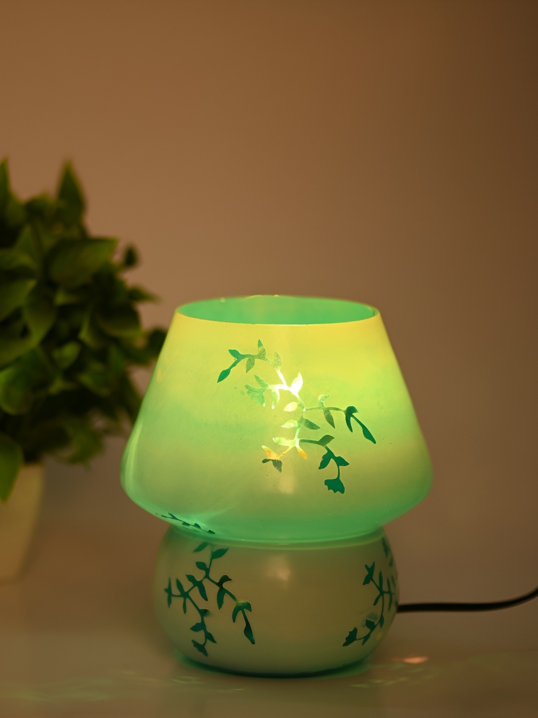 

Afast Blue & Green Printed Metal Abstract Shaped With Adjustable Cord Table Lamp