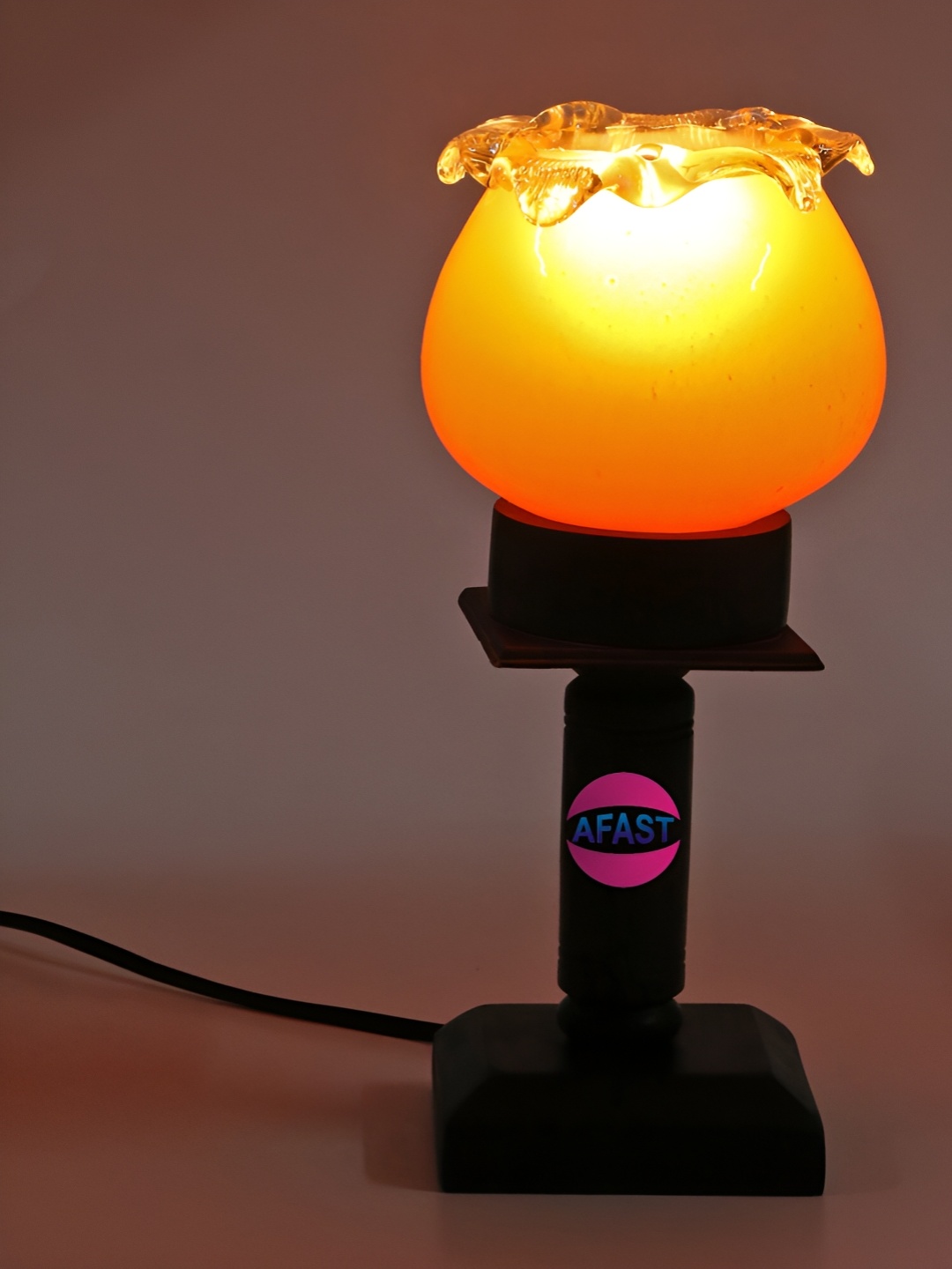 

Afast Black & Yellow Abstract Shaped Glass Table Lamp with Adjustable Cord