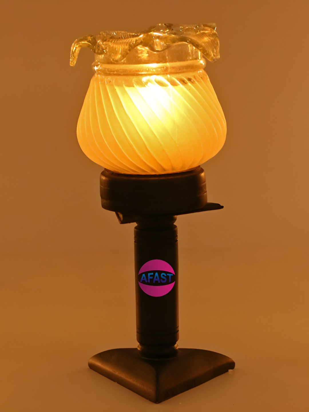 

Afast White & Yellow Textured Contemporary Glass Table Lamp with Adjustable Cord