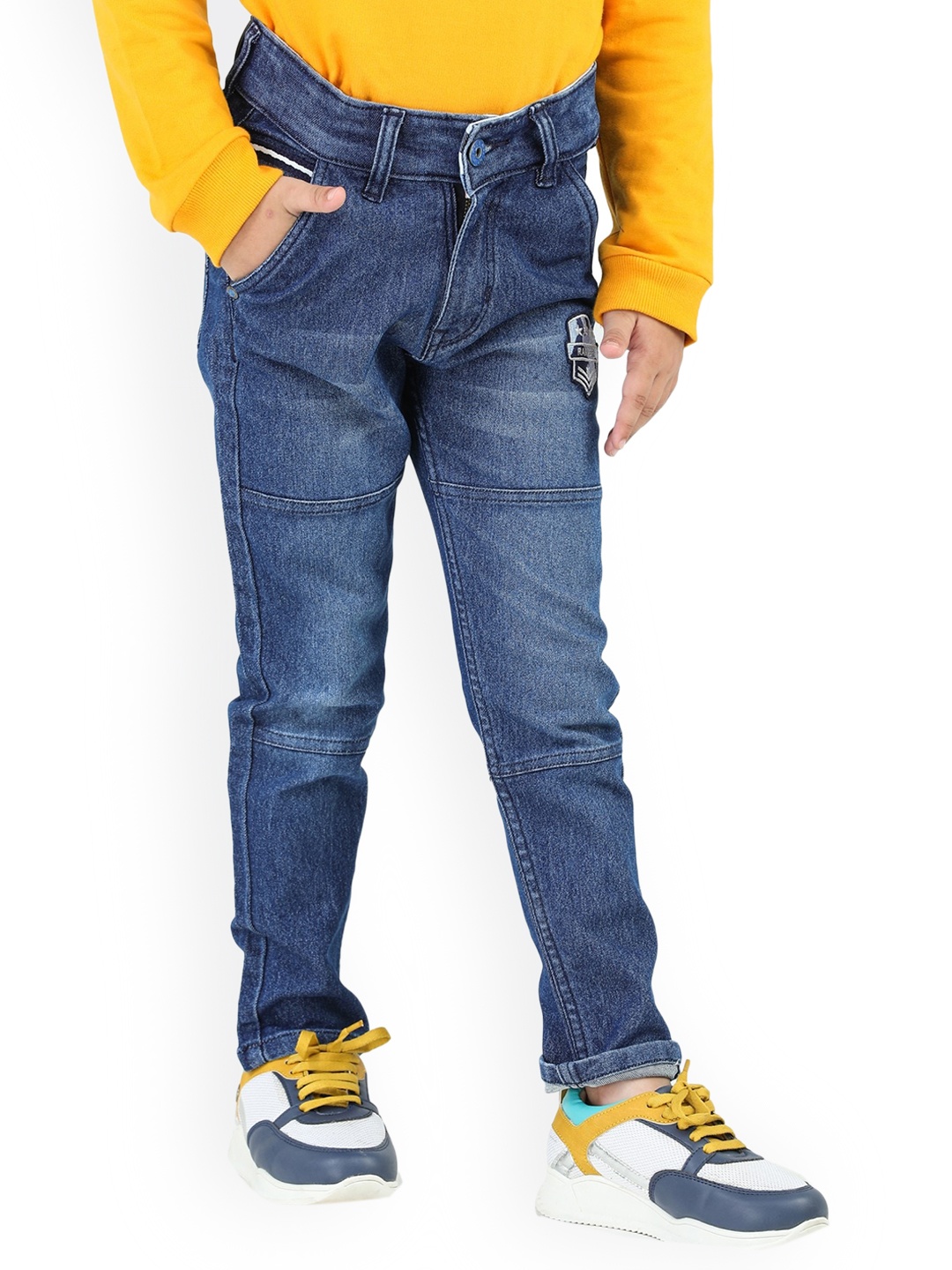 

Purple United Kids Boys Clean Look Heavy Fade Jeans, Blue