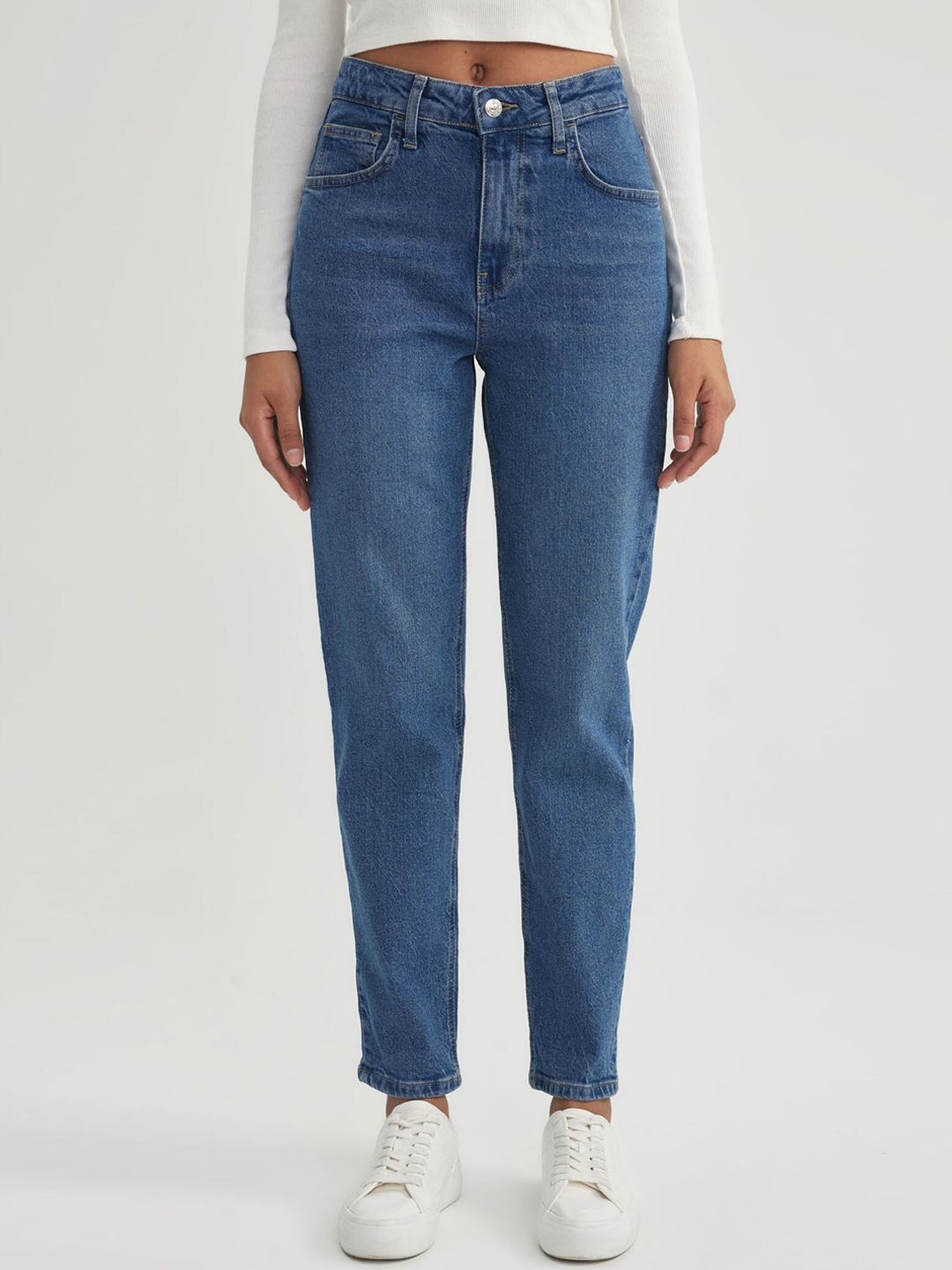 

DeFacto Women Light Fade Clean Look Stretchable Jeans, Blue