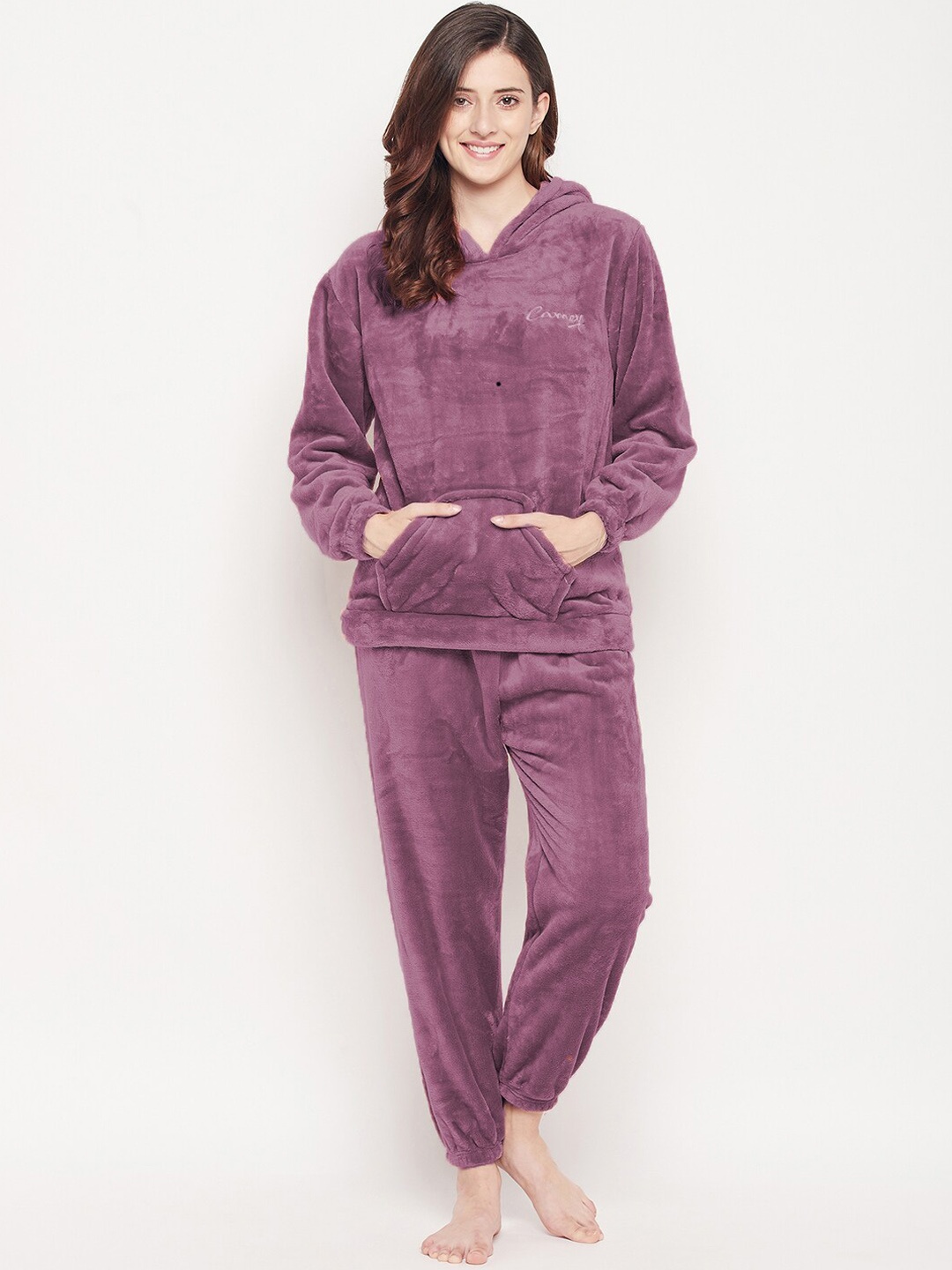 

Camey Hooded Night Suit, Purple