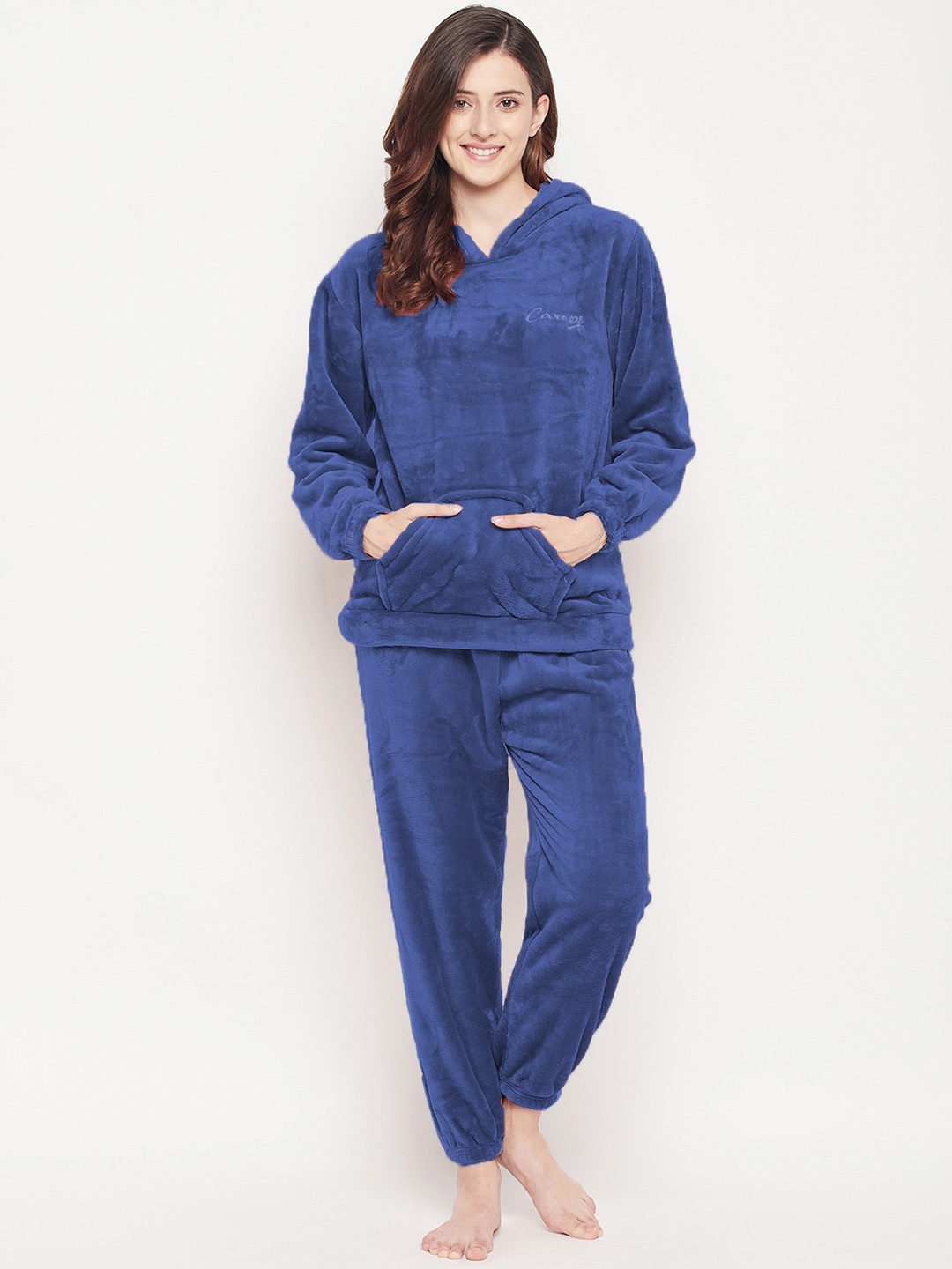 

Camey Hooded Night Suit, Navy blue