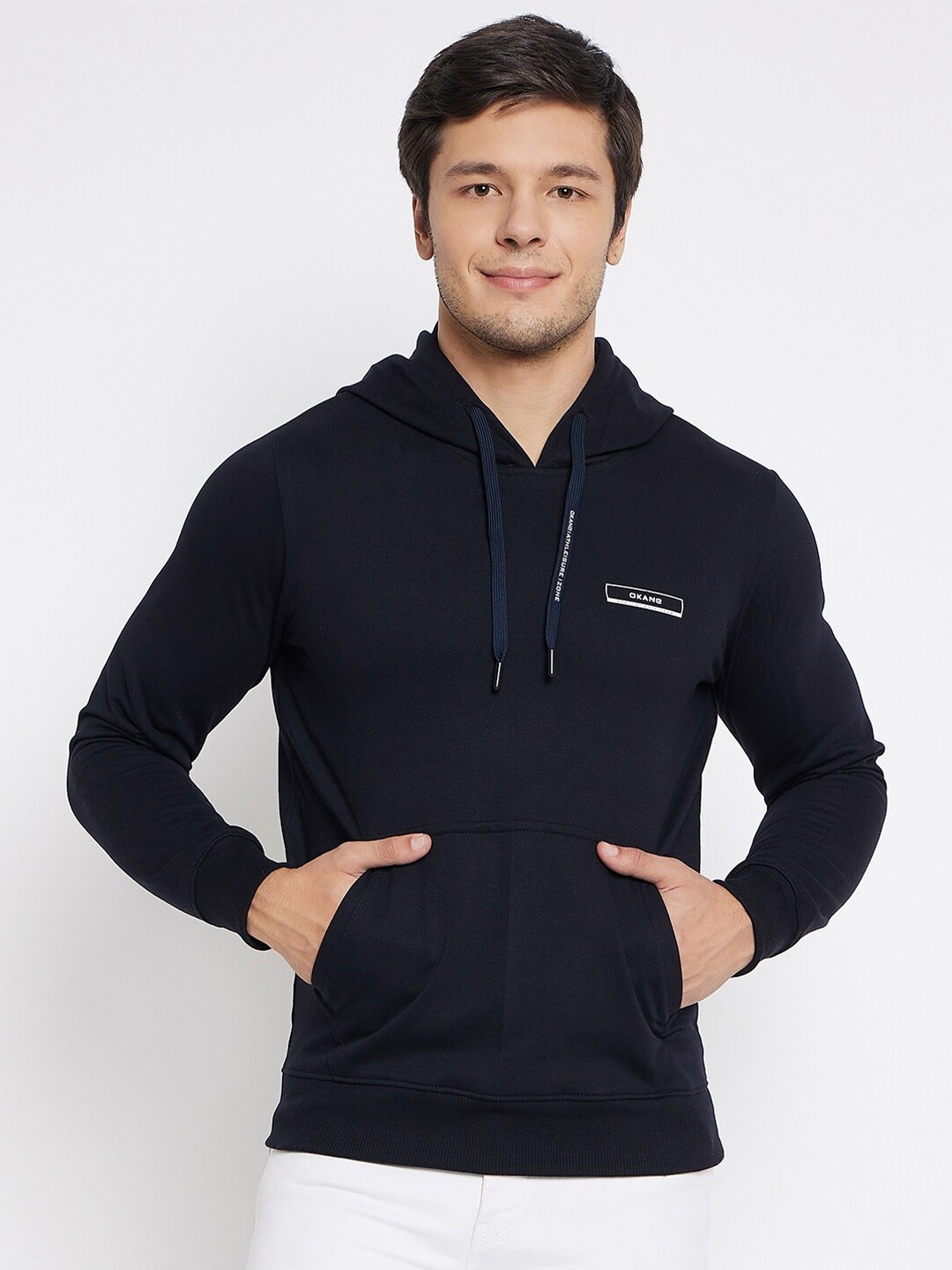 

Okane Hooded Fleece Sweatshirt, Navy blue