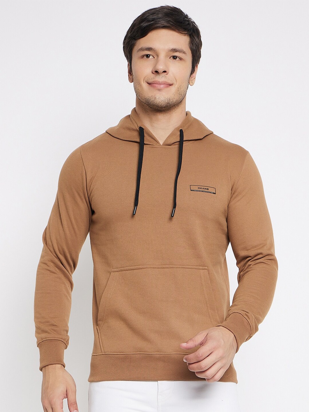 

Okane Hooded Fleece Sweatshirt, Tan