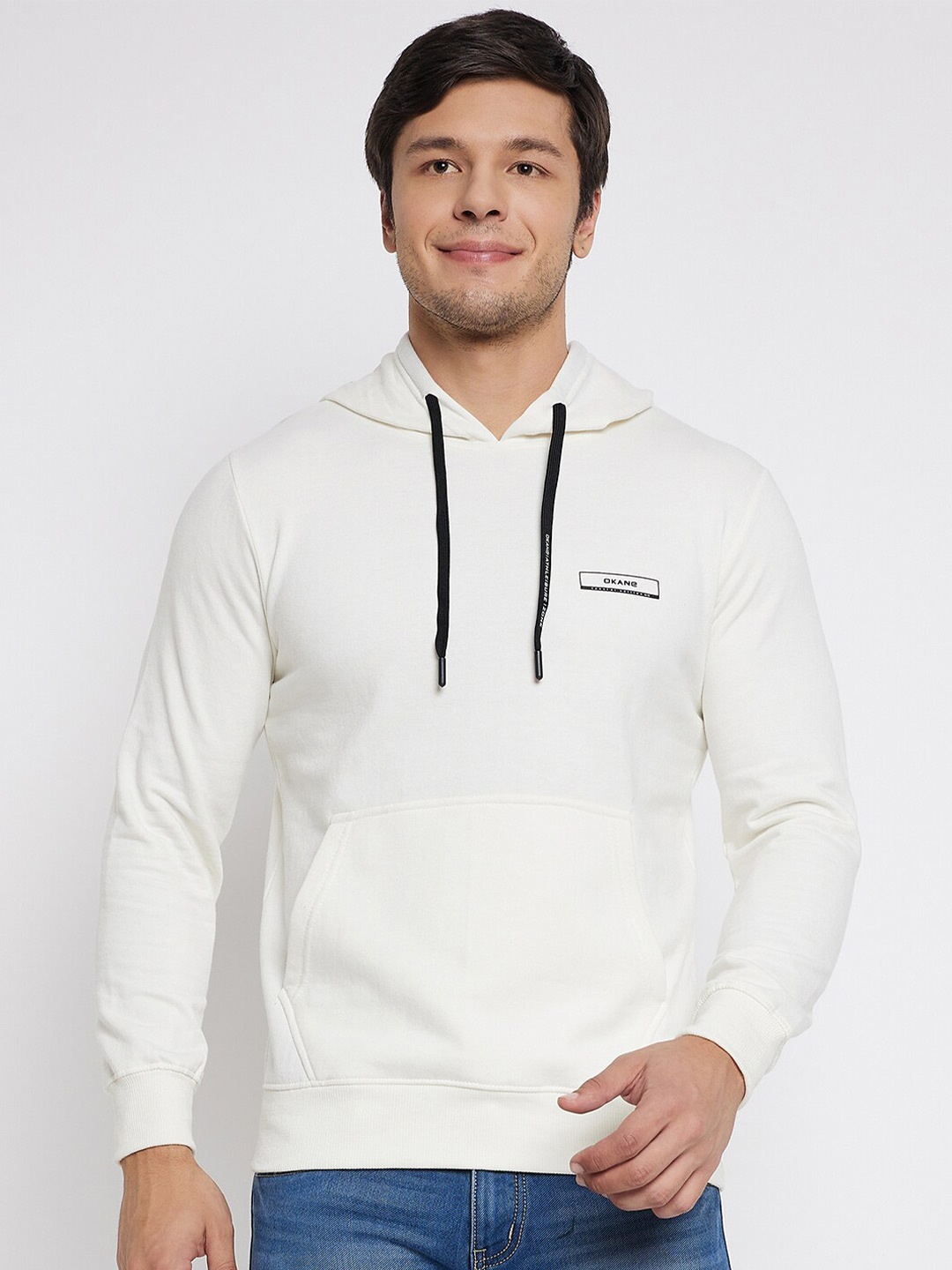 

Okane Hooded Fleece Sweatshirt, White