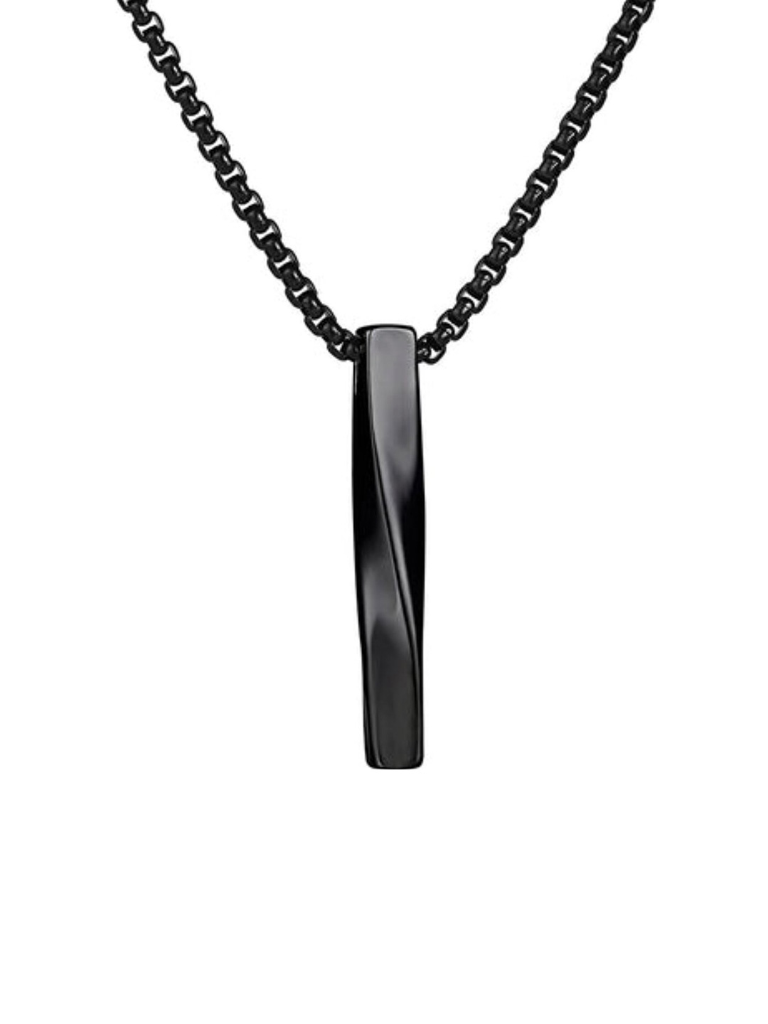 

WROGN Men Stainless Steel Collier Chain, Black