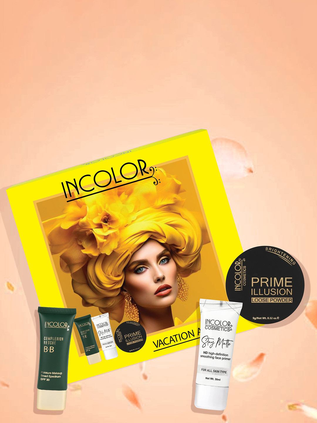 

INCOLOR Vacation All Day Makeup Gift Box, Yellow