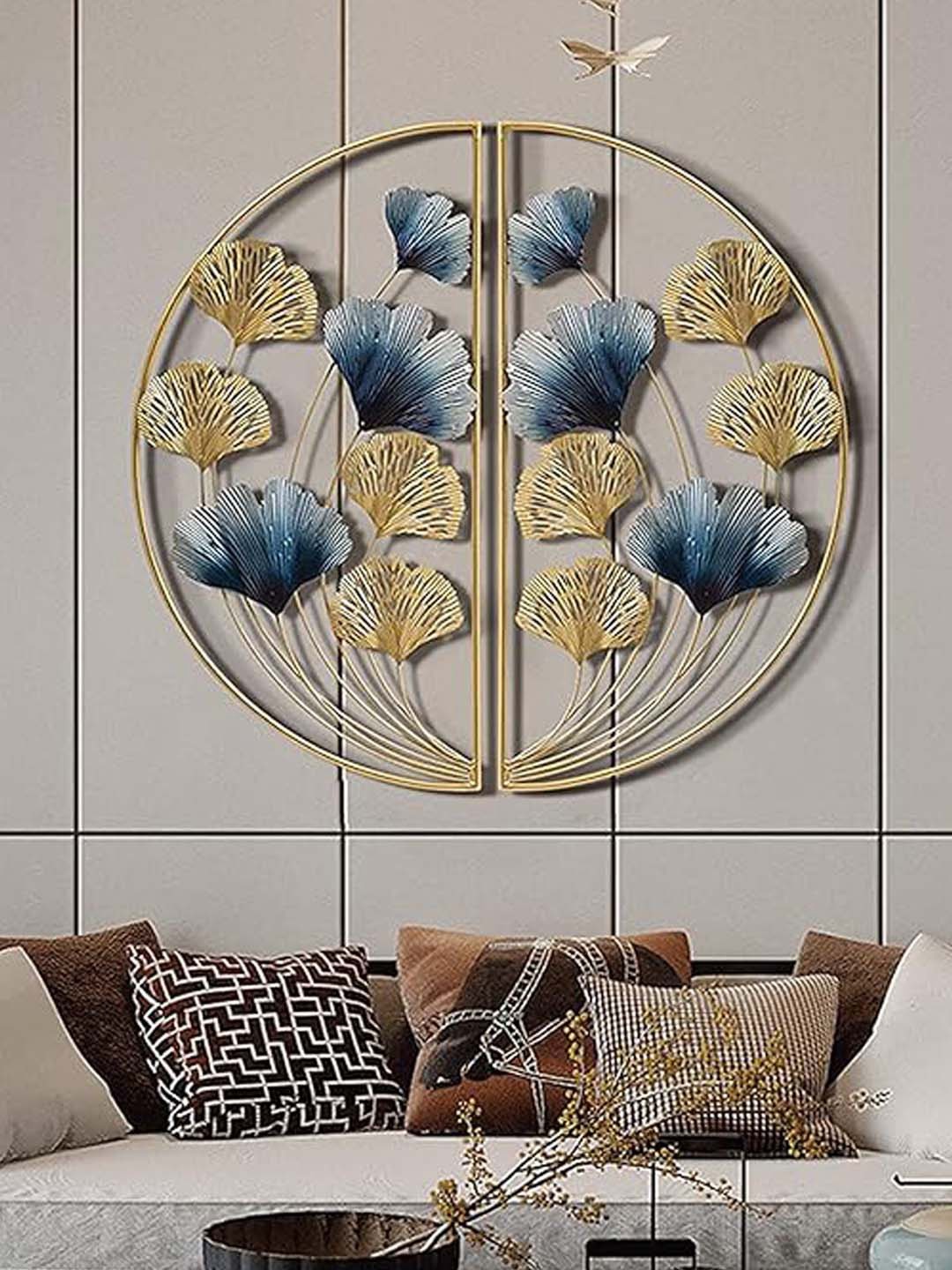 

DSH Crafting Your Curiosity Blue & Brown Floral Designer Metal Wall Hanging