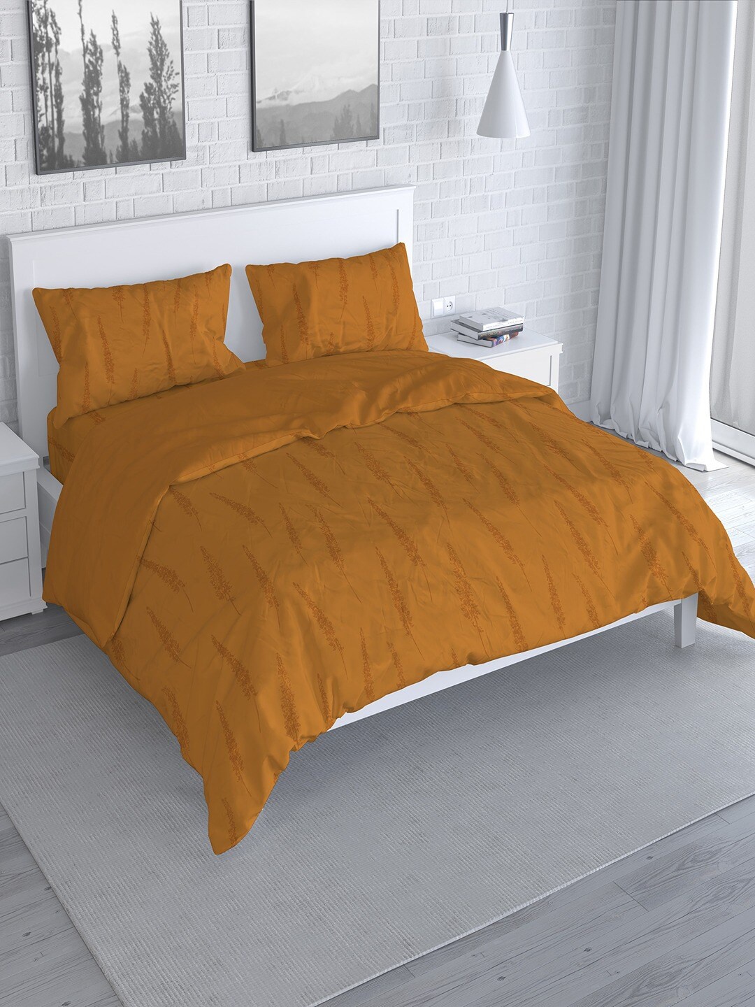 

Himeya Orang Ethnic Motifs Cotton Mild Winter Single Bed Dohar, Orange