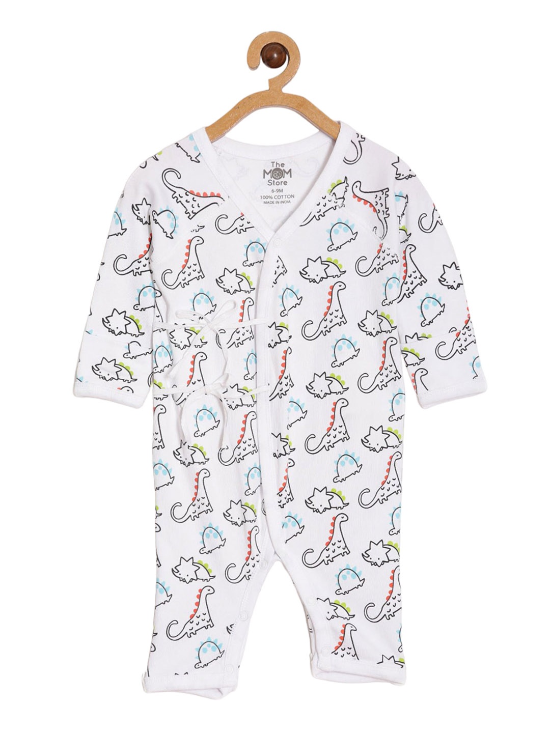 

The Mom Store Infants Kids Printed Pure Cotton Rompers, White