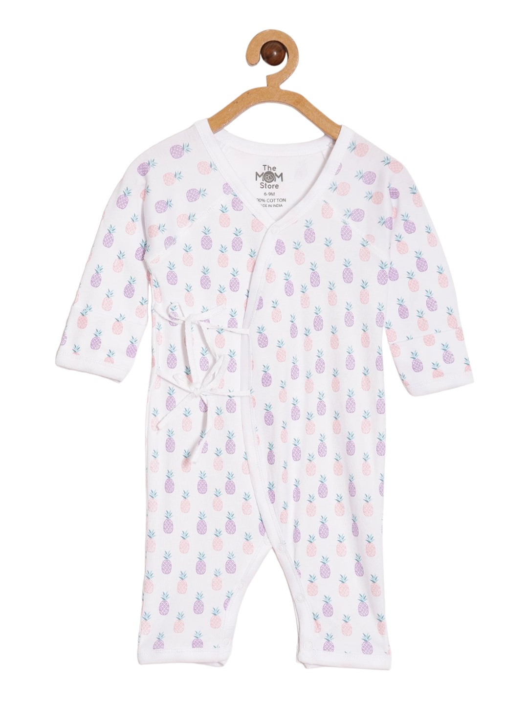 

The Mom Store Infants I Pine Printed Cotton Romper, White