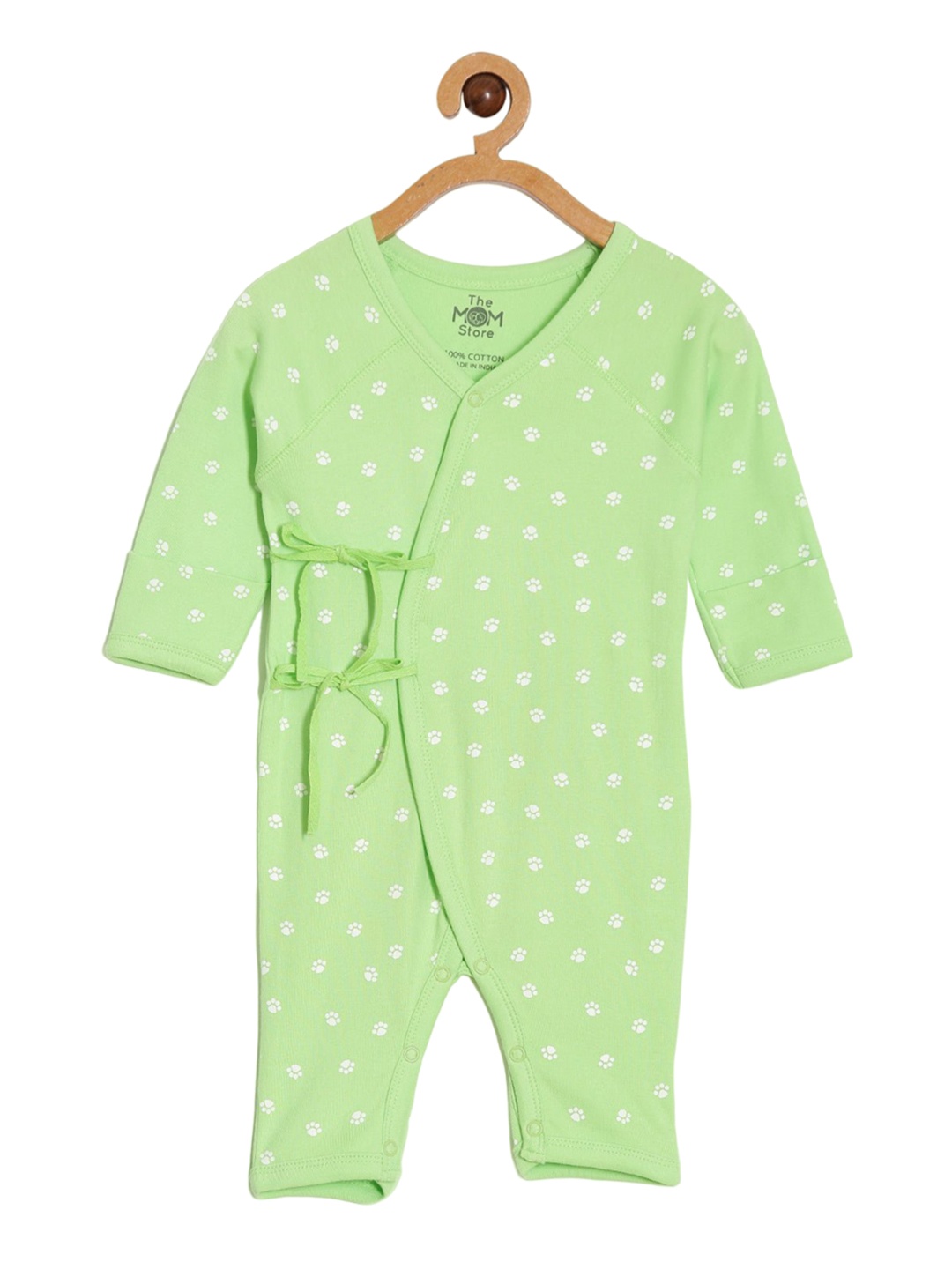 

The Mom Store Infants Printed Cotton Romper, Green
