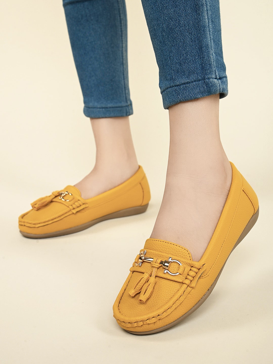 

XE Looks Women Loafers, Mustard