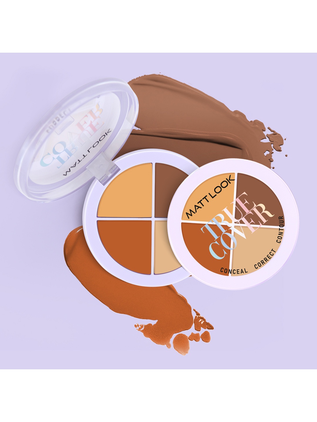 

MATTLOOK True Cover Concealer - Correct & Contour Palette - Sugar Biscuit, Multi