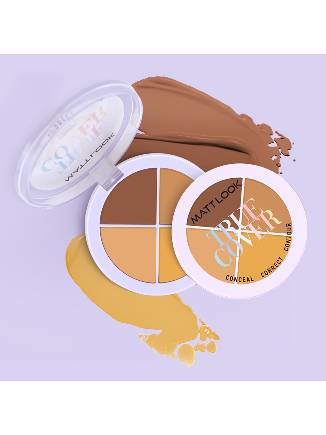 

MATTLOOK True Cover Concealer - Correct & Contour Palette - Peanut Butter, Multi