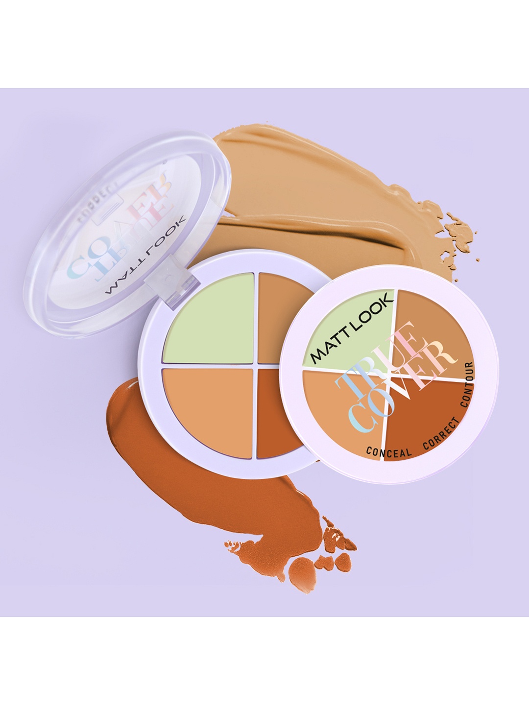 

MATTLOOK True Cover Concealer - Correct & Contour Palette - Cotton Candy, Multi