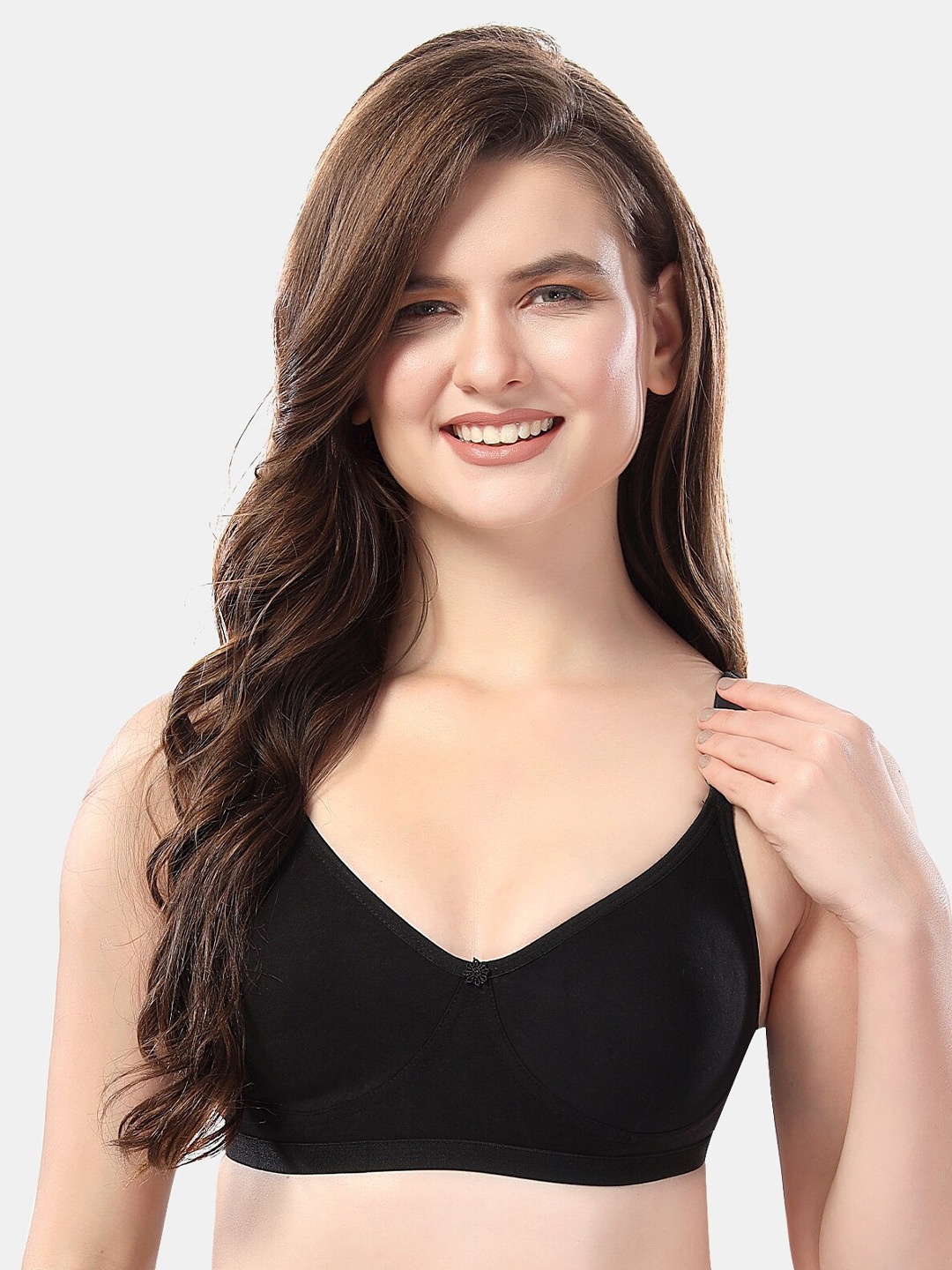 

Fabme Full Coverage Cotton Maternity Bra With All Day Comfort, Black