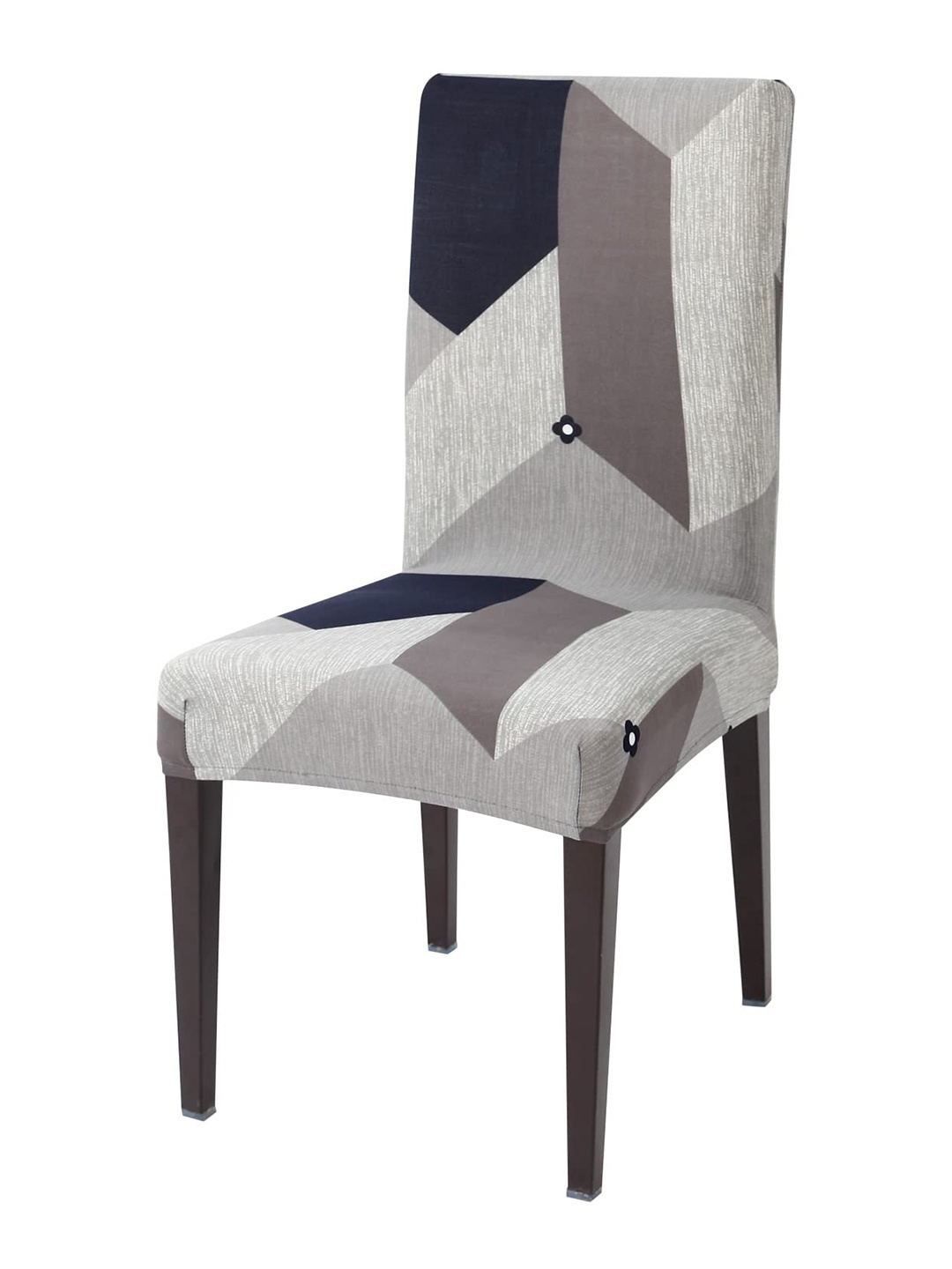 

HOKIPO Grey Pack of 2 Printed Stretchable Chair Cover