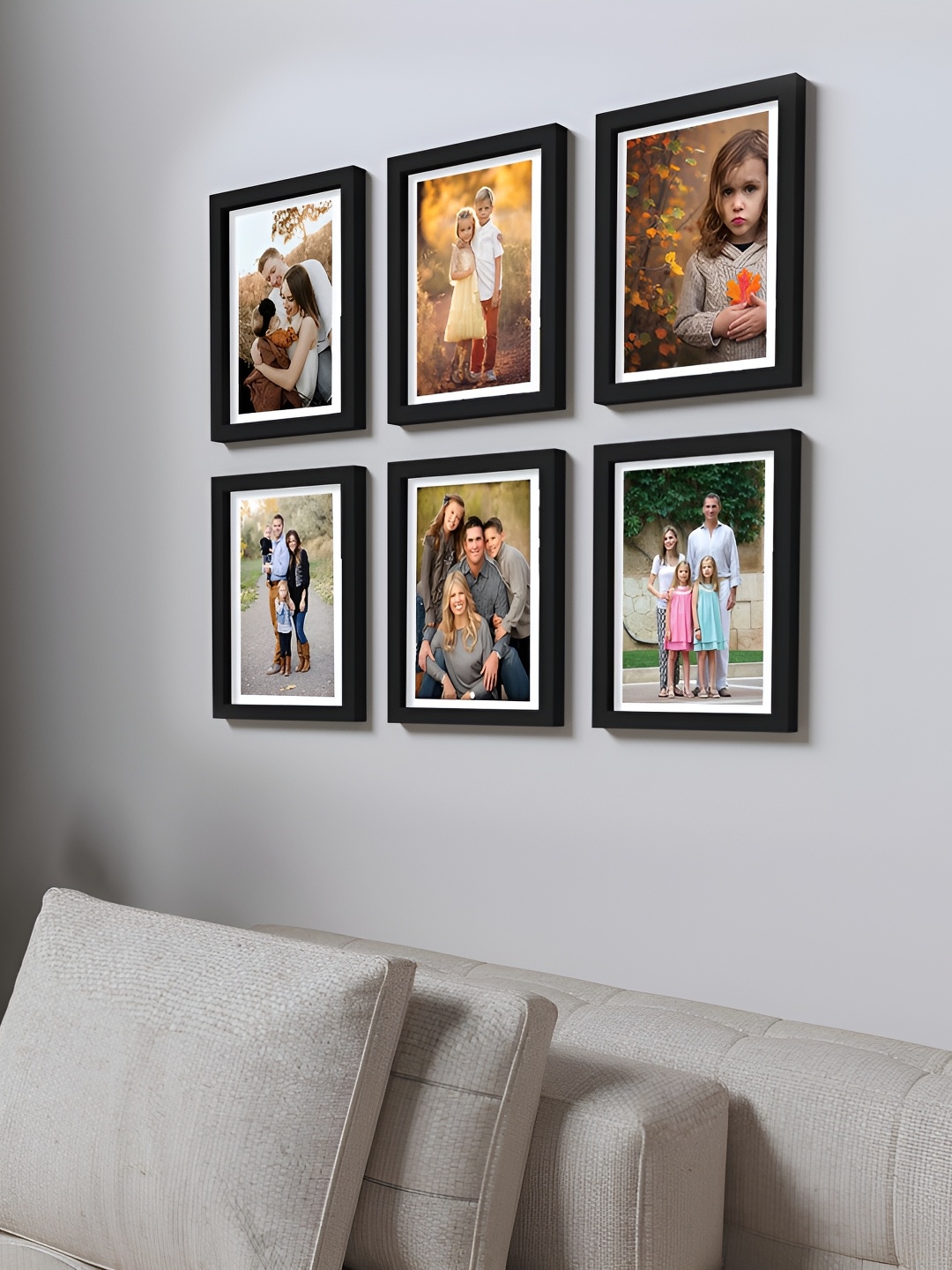 

Stuthi Arts Black 6 Pieces Wood Wall Photo Frames