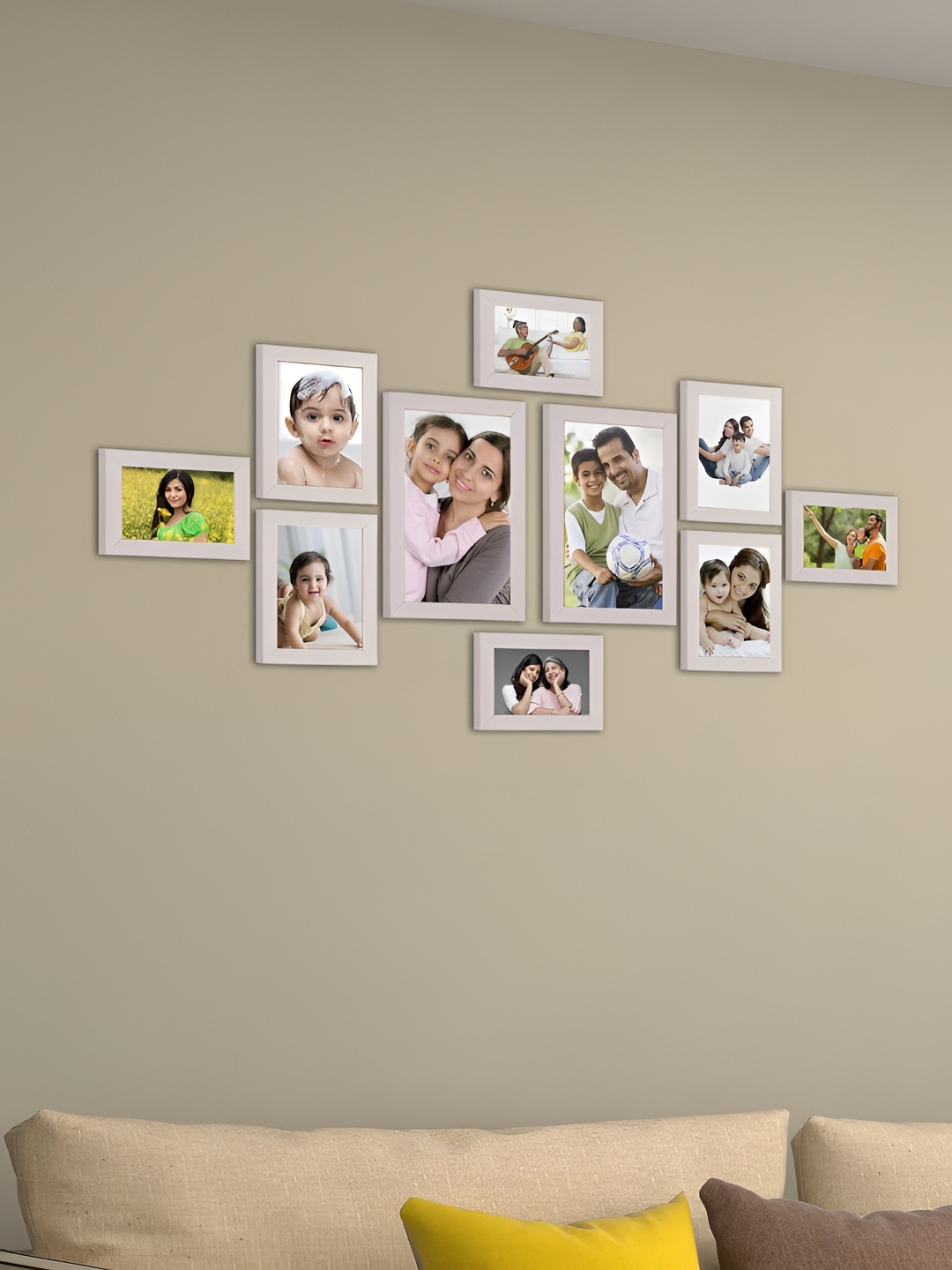 

Stuthi Arts White 10 Pieces Wood Wall Photo Frames