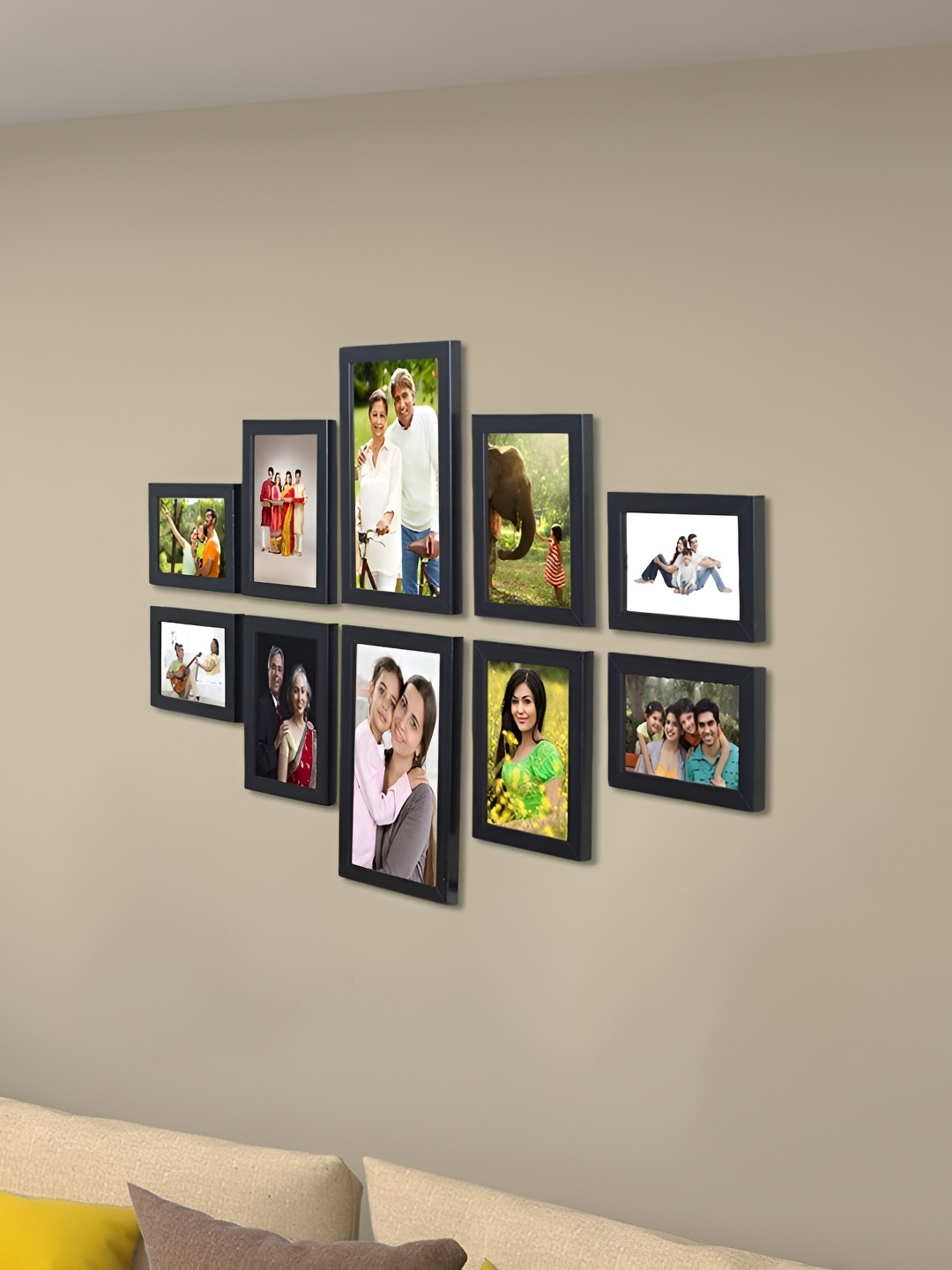 

Stuthi Arts Black 10 Pieces Wood Wall Photo Frames