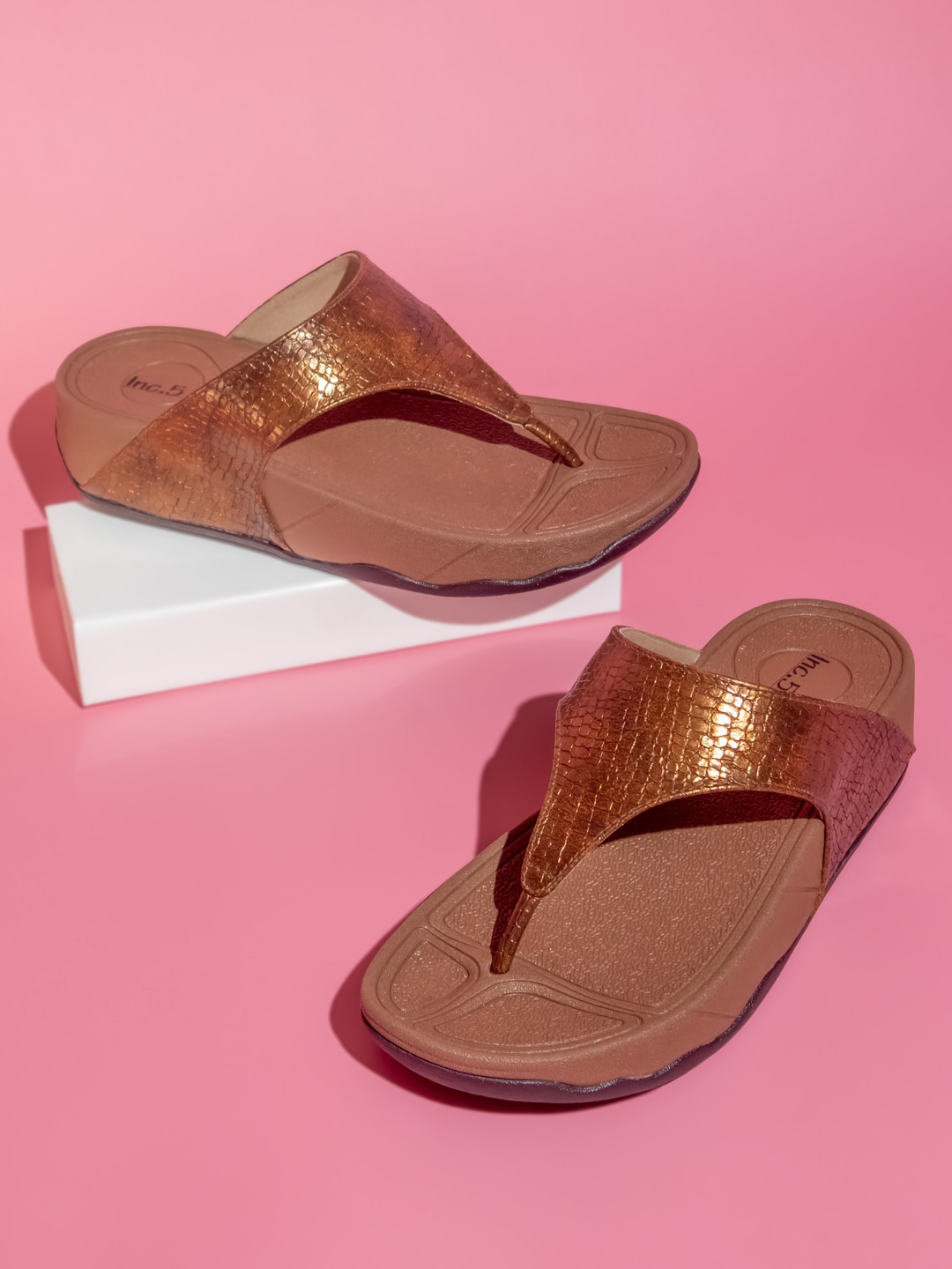 

Inc 5 Embellished Comfort Heels, Gold