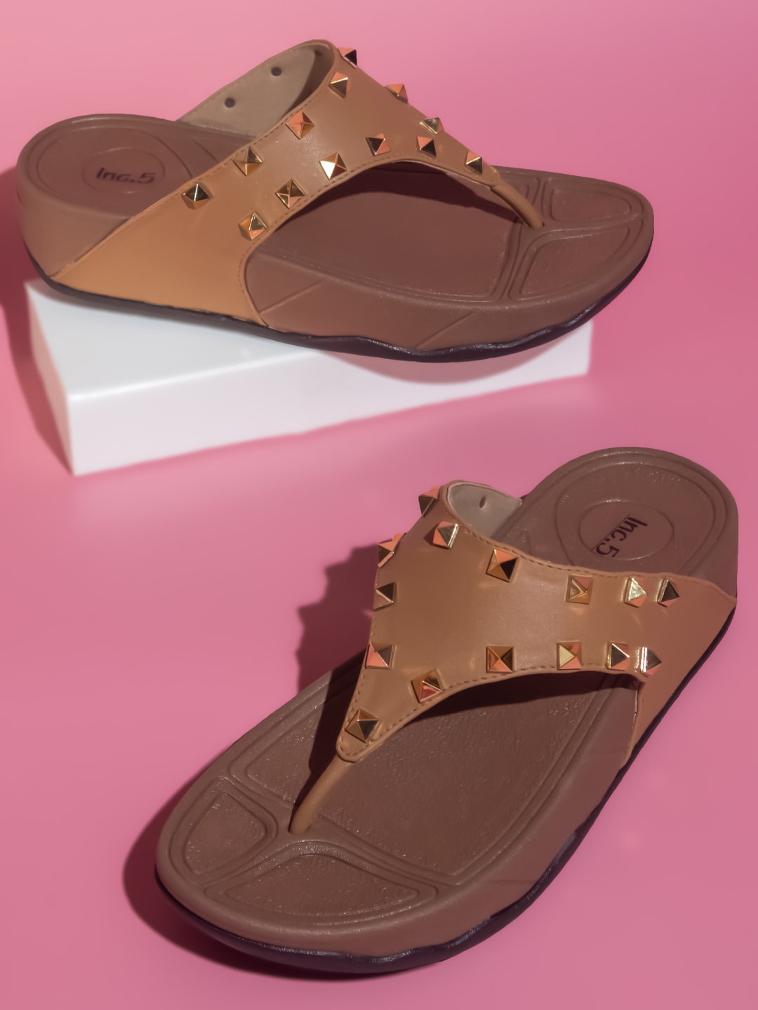 

Inc 5 Embellished Comfort Heels, Brown