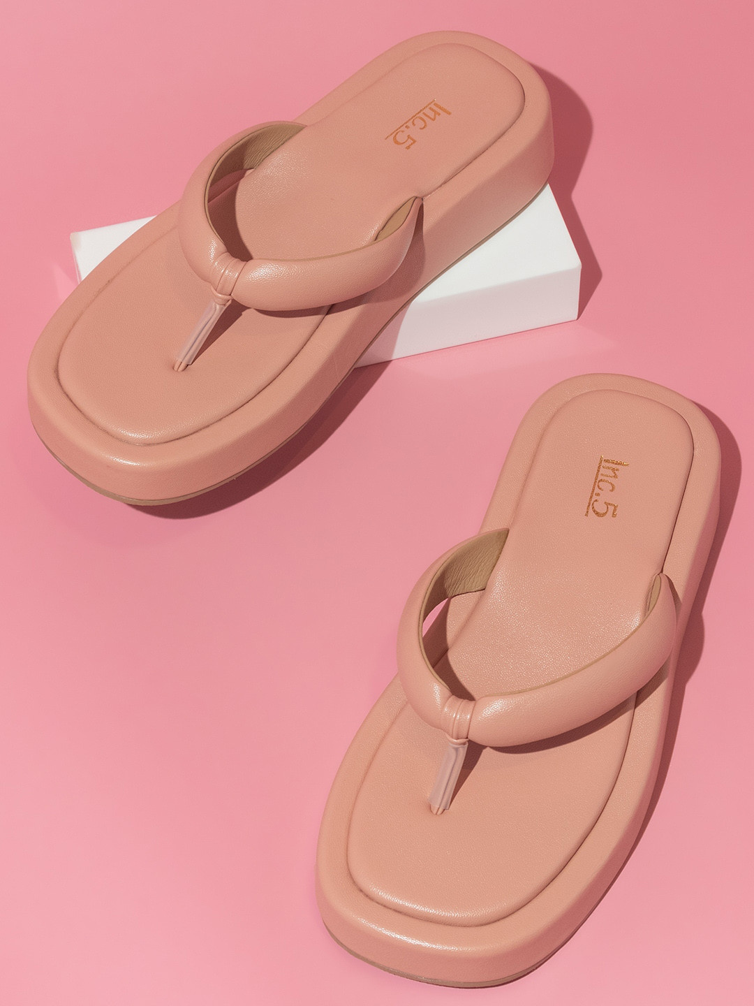 

Inc 5 Open Toe Comfort Heels, Peach