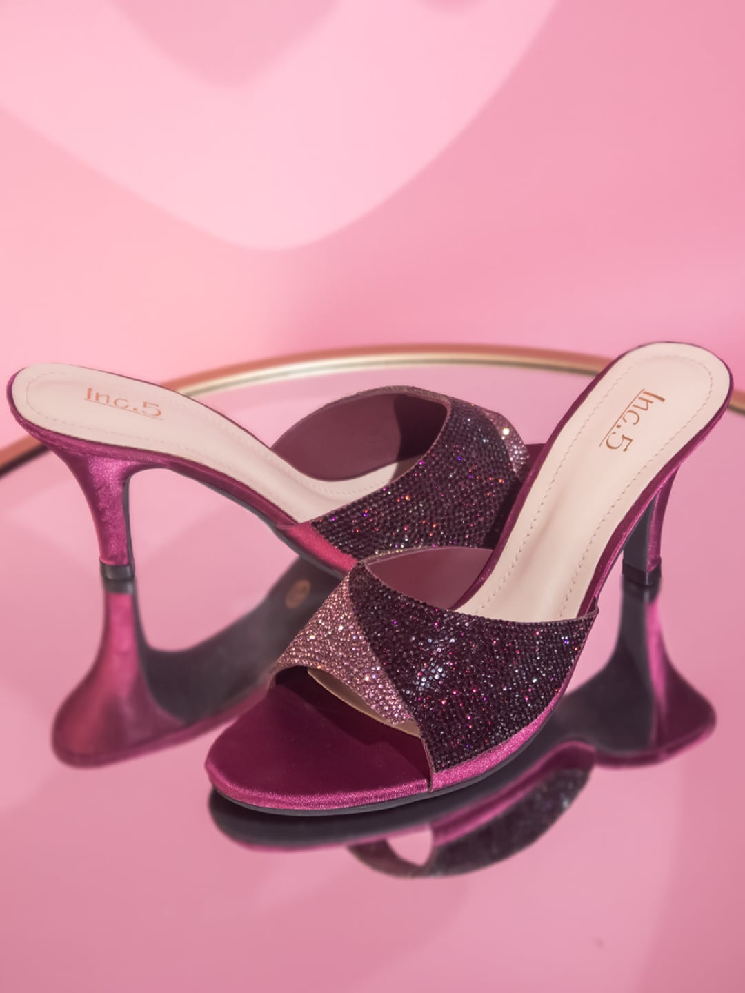 

Inc 5 Embellished Party Slim Heels, Purple