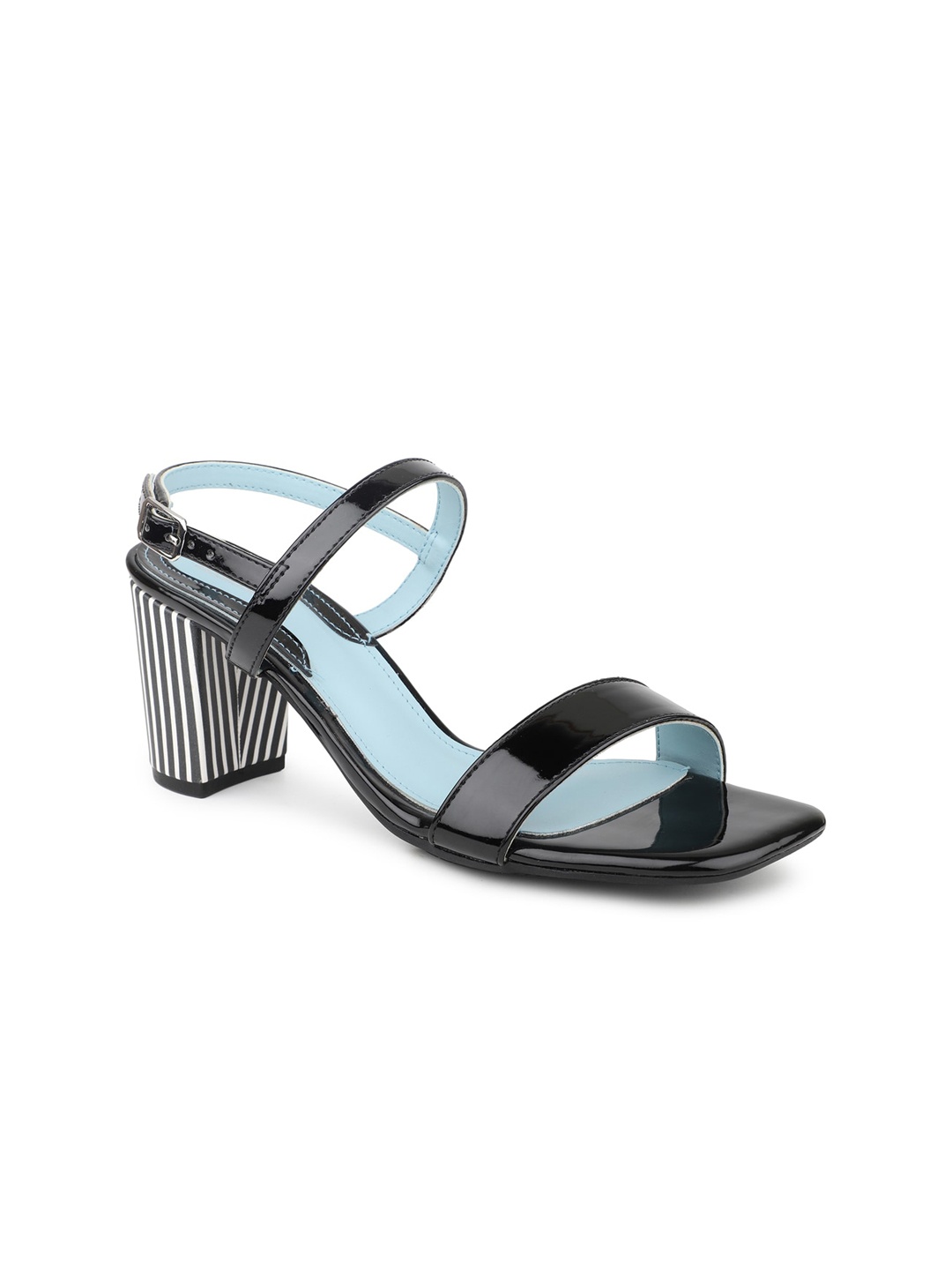 

Inc 5 Square Toe Block Heels With Buckles, Black