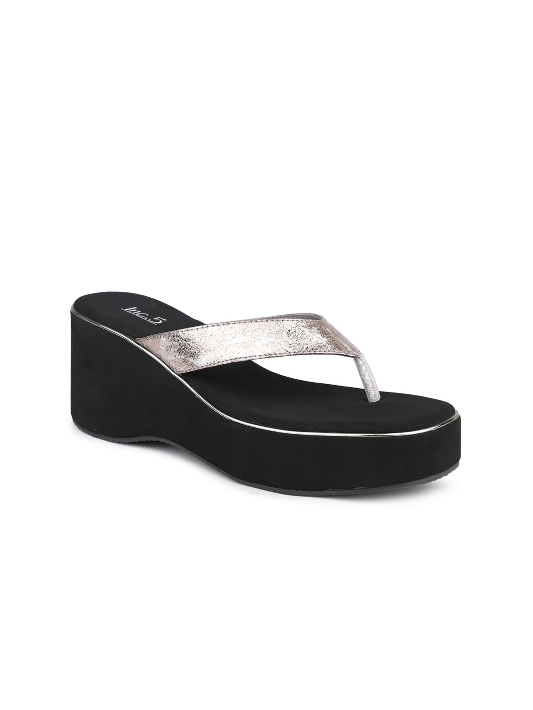 Inc 5 Textured Open Toe Wedge Heels, Grey