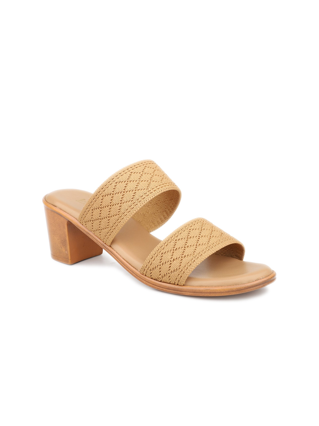 

Inc 5 Woven Design Open Toe Block Heels, Beige