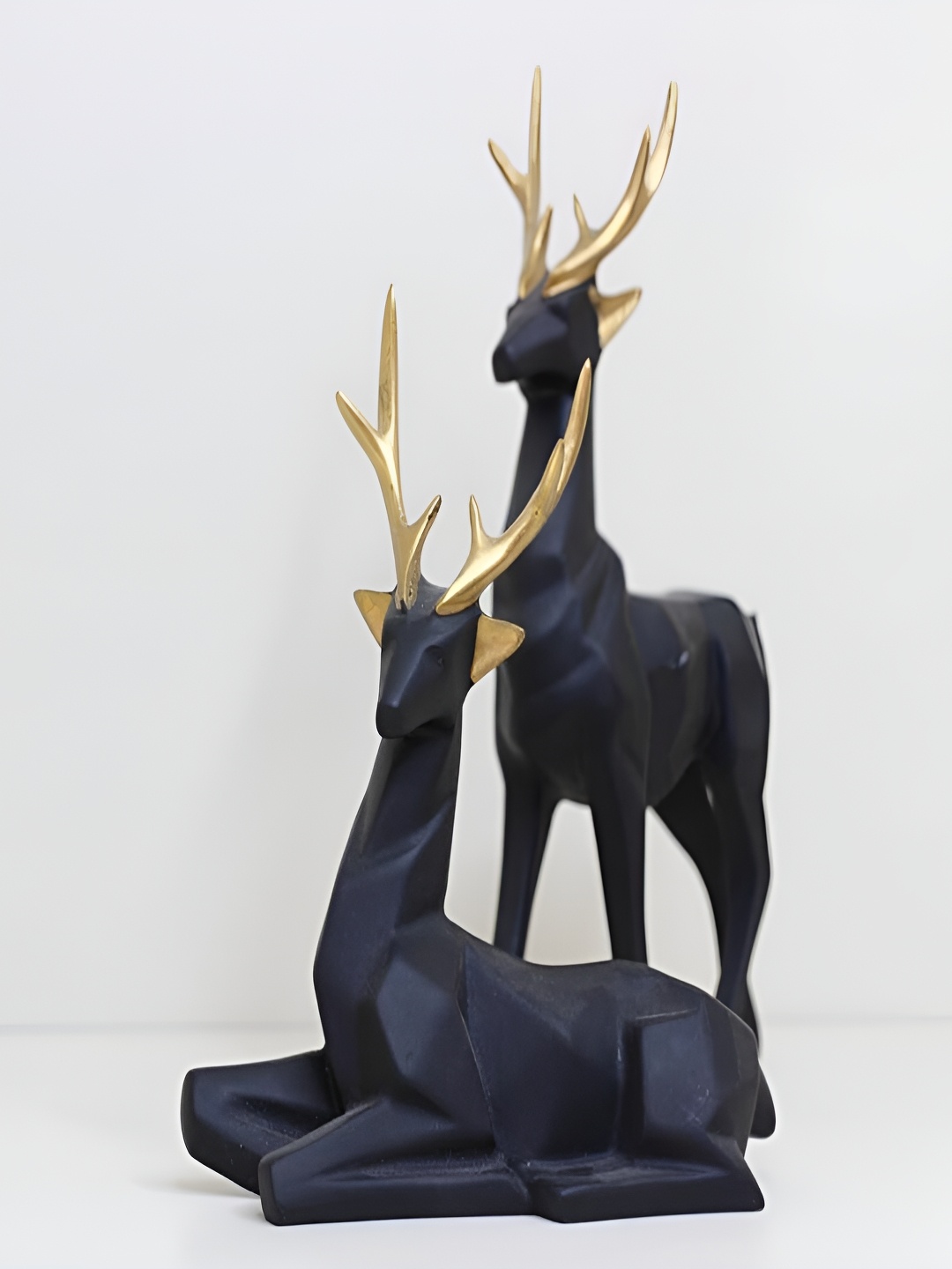

NB Decors Black 2 Pieces Polyresin Figurine Showpiece