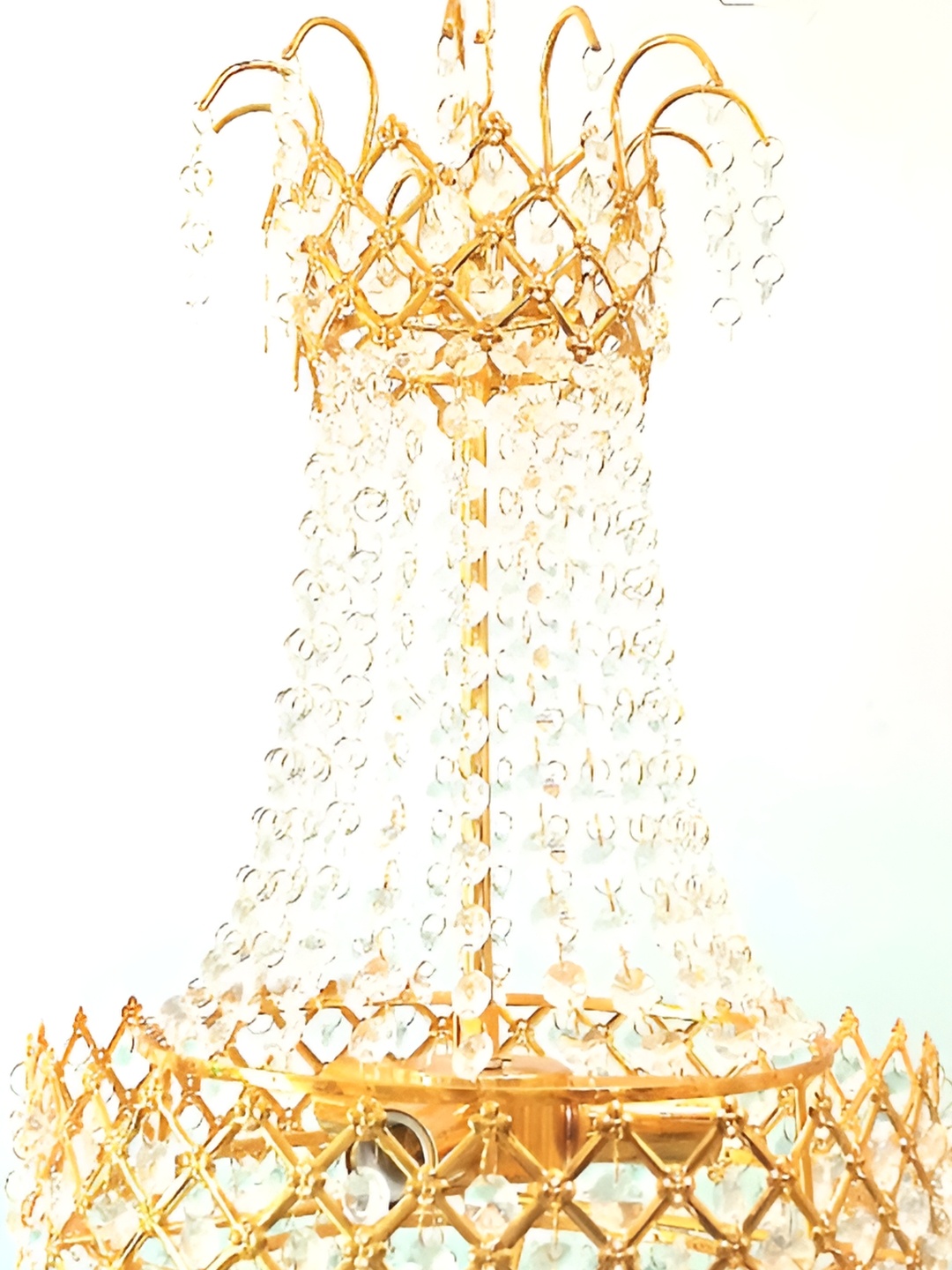 

SHRI MAHAL ANTIQUES Gold-Toned Textured Contemporary Ceiling Lamp
