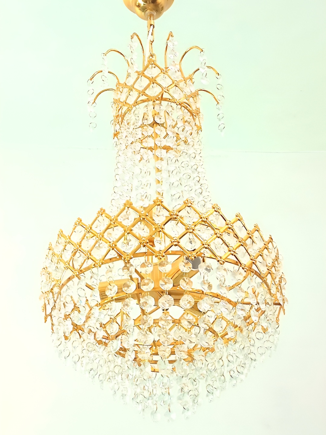 

SHRI MAHAL ANTIQUES Gold-Toned Ceiling Lamp