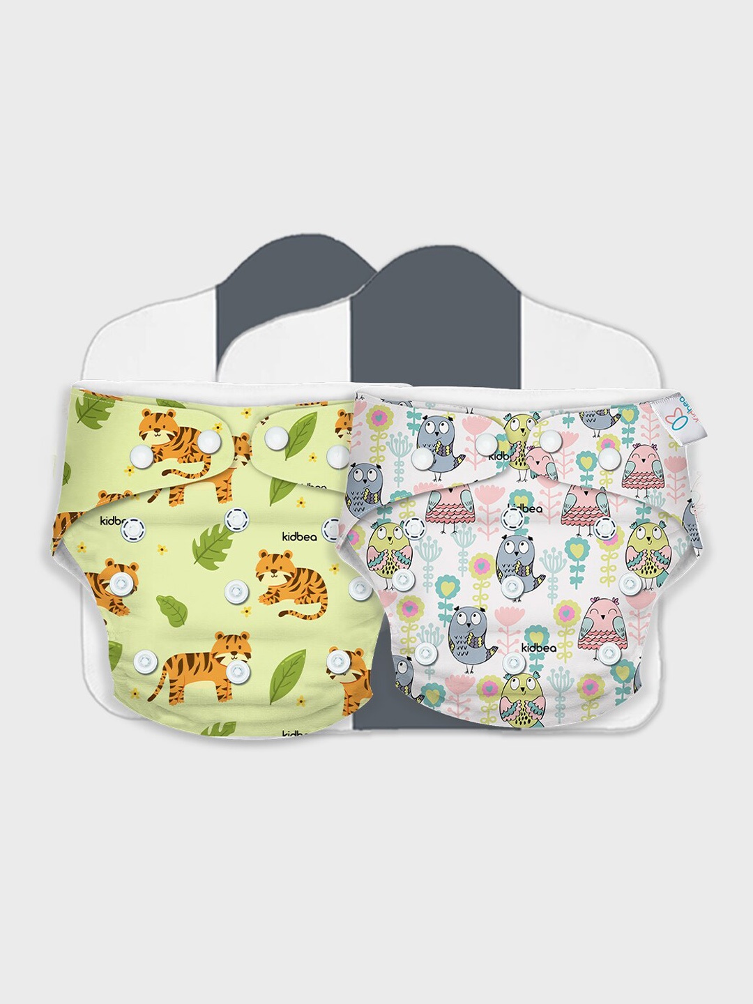 

Kidbea 2-Pcs Quick Dry Ultra Thin Pad Cloth Diapers, Multi