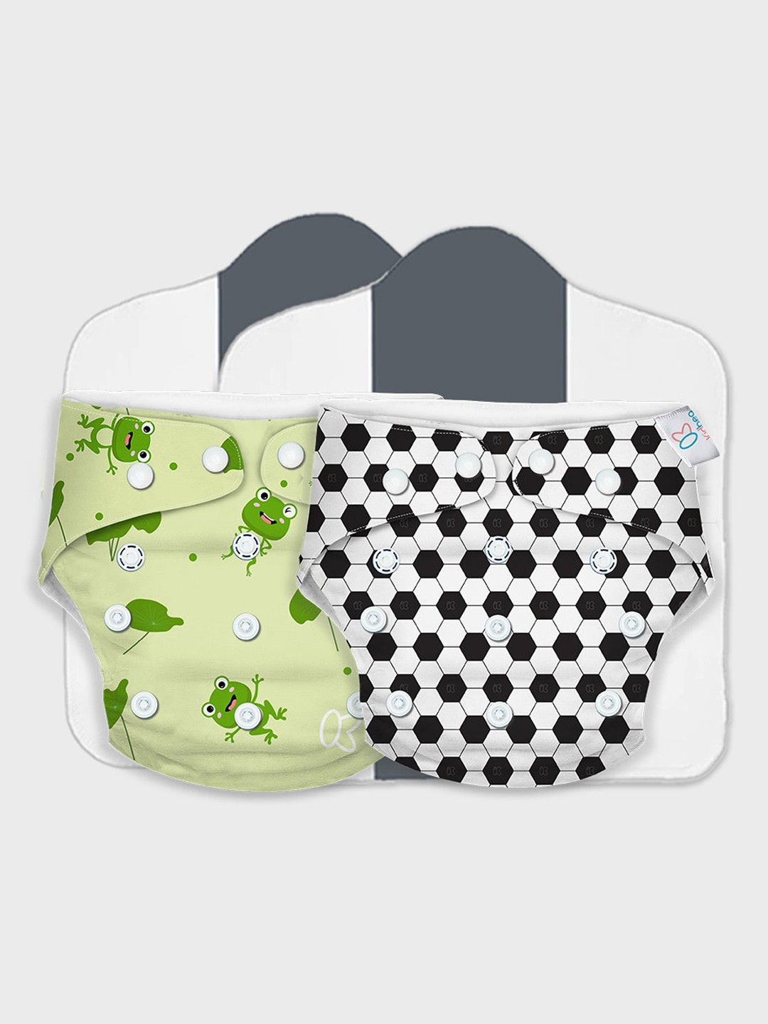 

Kidbea Premium 2-Pcs Quick Dry Ultra Thin Pad Cloth Diapers, Green