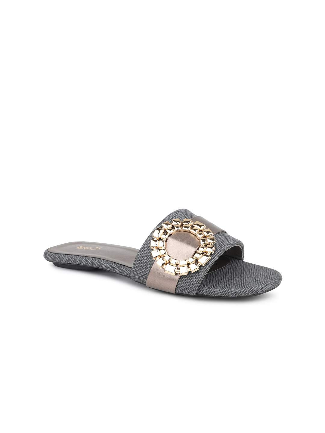 

Inc 5 Embellished Party Open Toe Flats, Grey