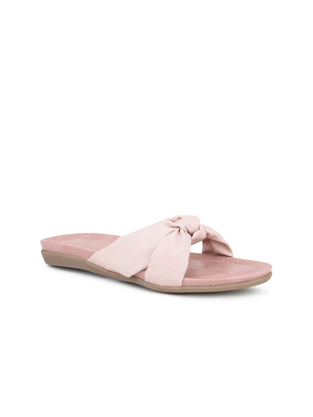 

Inc 5 Textured Open Toe Flats, Peach