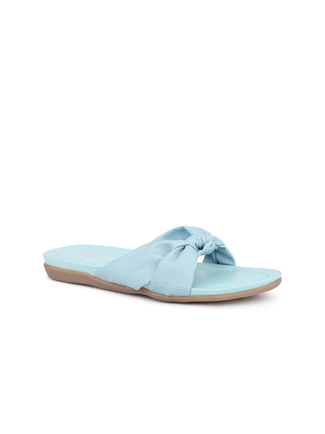 

Inc 5 Textured Open Toe Flats, Blue