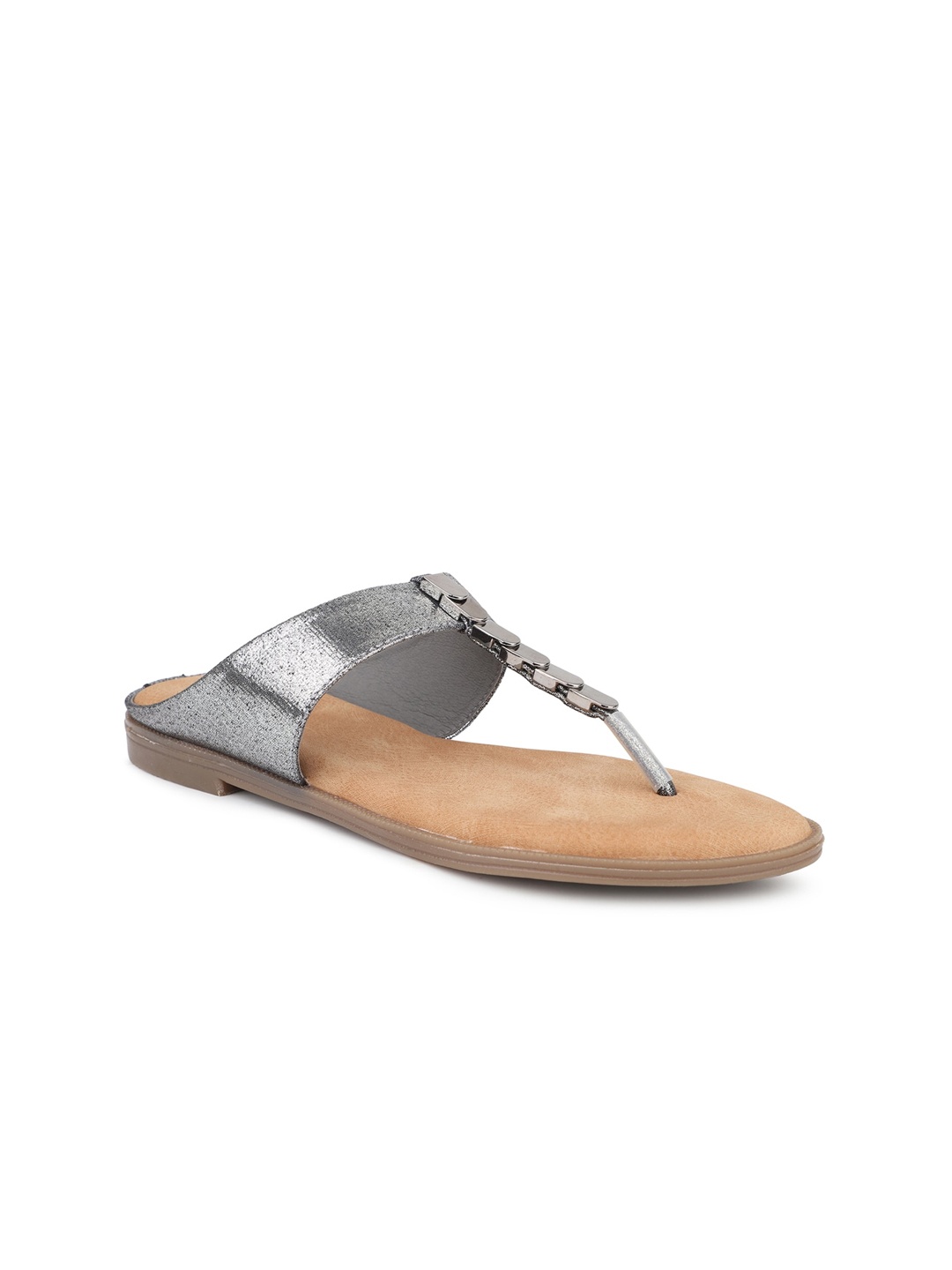 

Inc 5 Open Toe T-Strap Flats, Grey